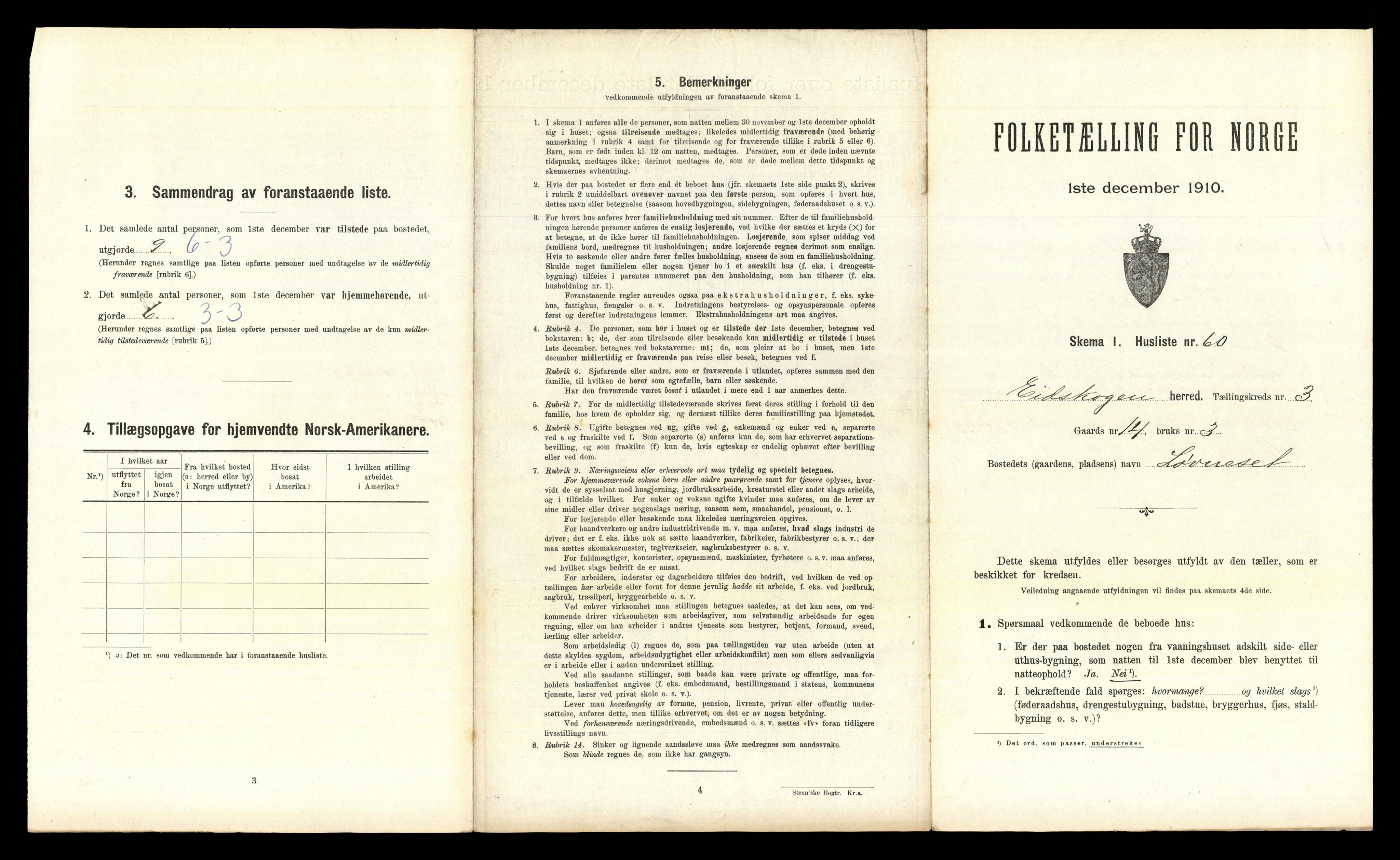 RA, 1910 census for Eidskog, 1910, p. 484