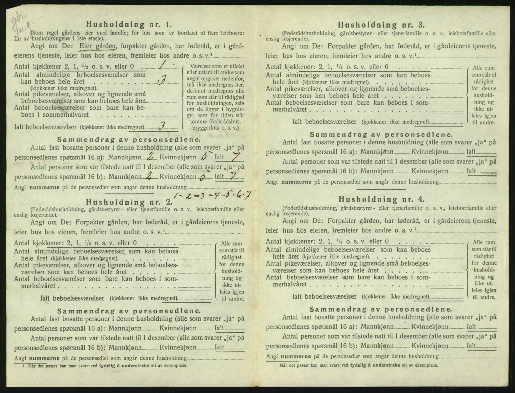 SAH, 1920 census for Vestre Gausdal, 1920, p. 910