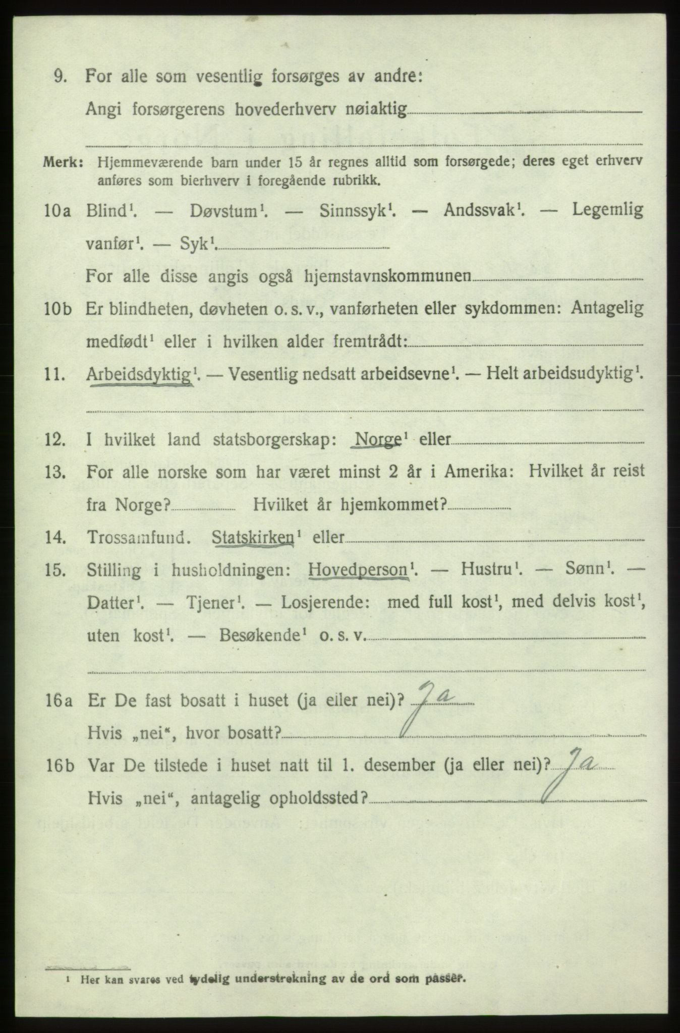 SAB, 1920 census for Moster, 1920, p. 520