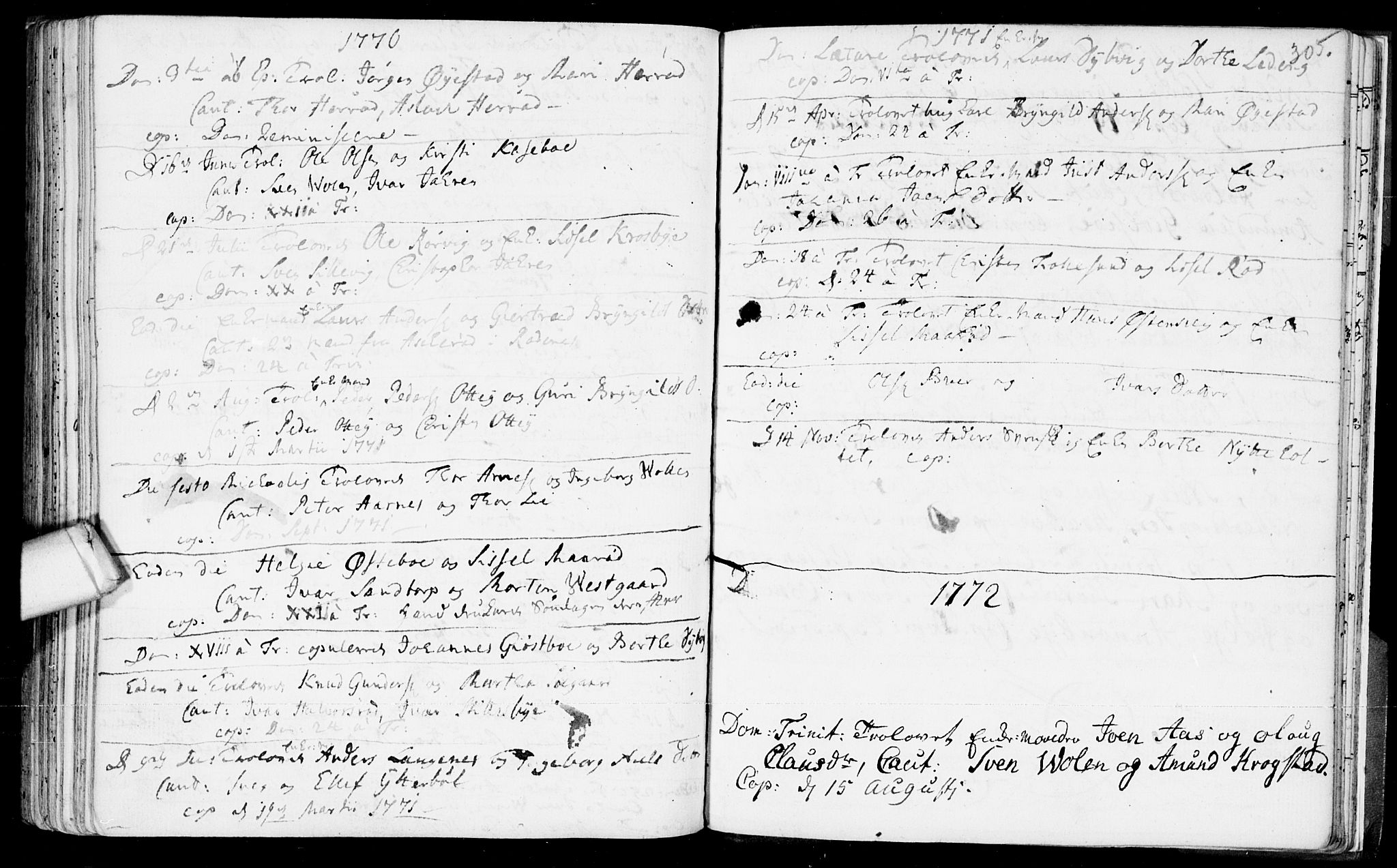 Aremark prestekontor Kirkebøker, SAO/A-10899/F/Fb/L0002: Parish register (official) no.  II 2, 1745-1795, p. 305
