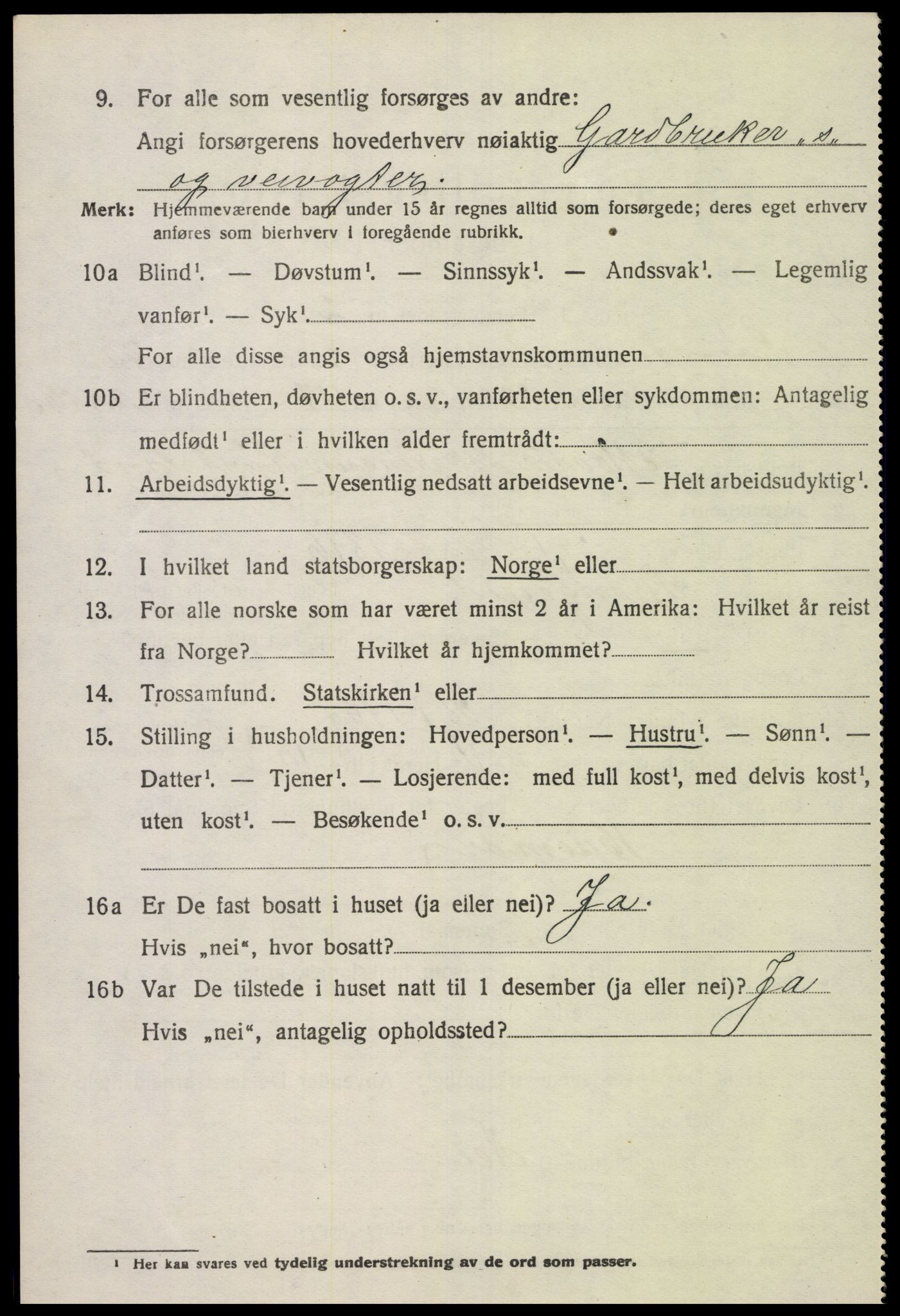 SAK, 1920 census for Sør-Audnedal, 1920, p. 6896