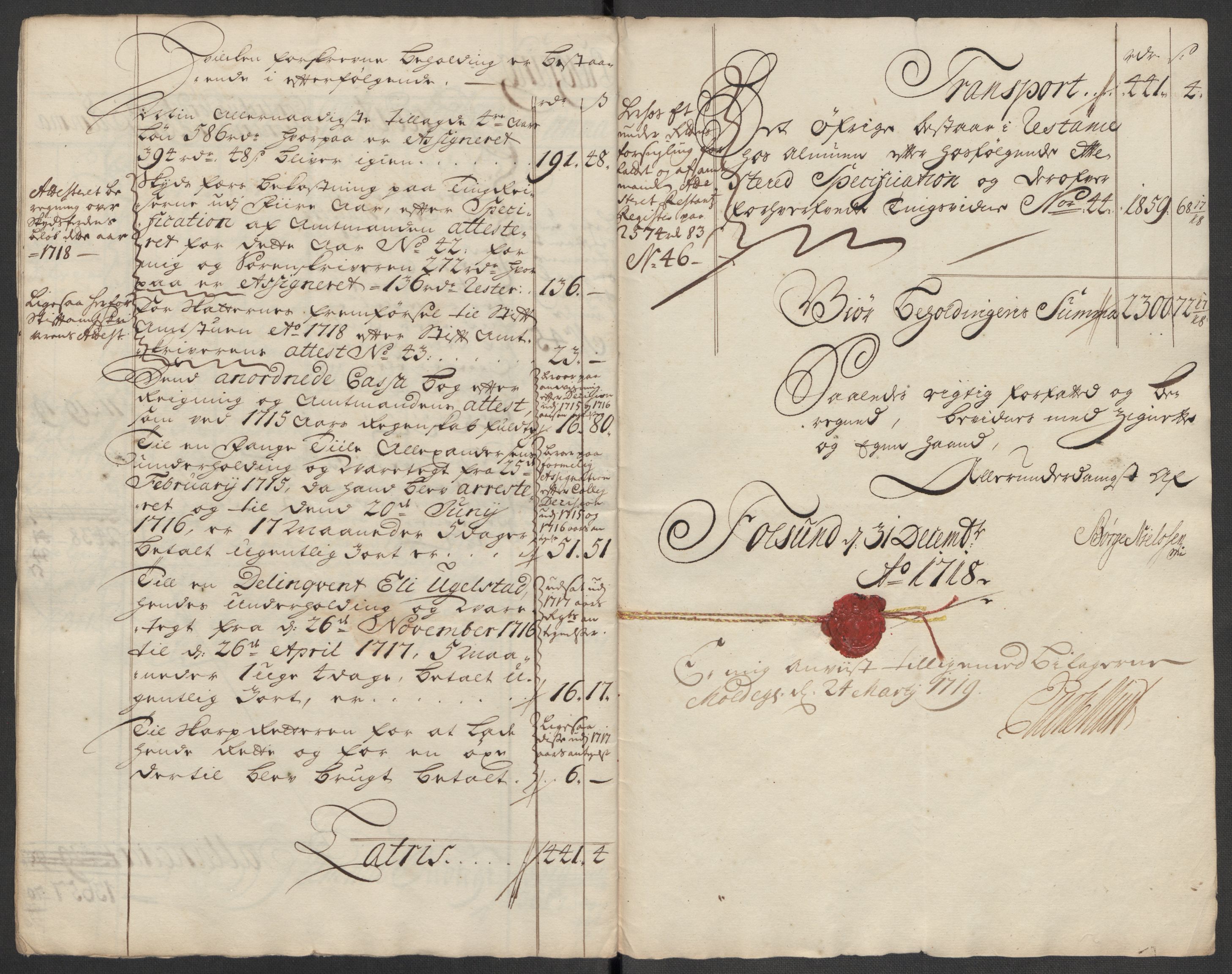 Rentekammeret inntil 1814, Reviderte regnskaper, Fogderegnskap, AV/RA-EA-4092/R56/L3751: Fogderegnskap Nordmøre, 1718, p. 14