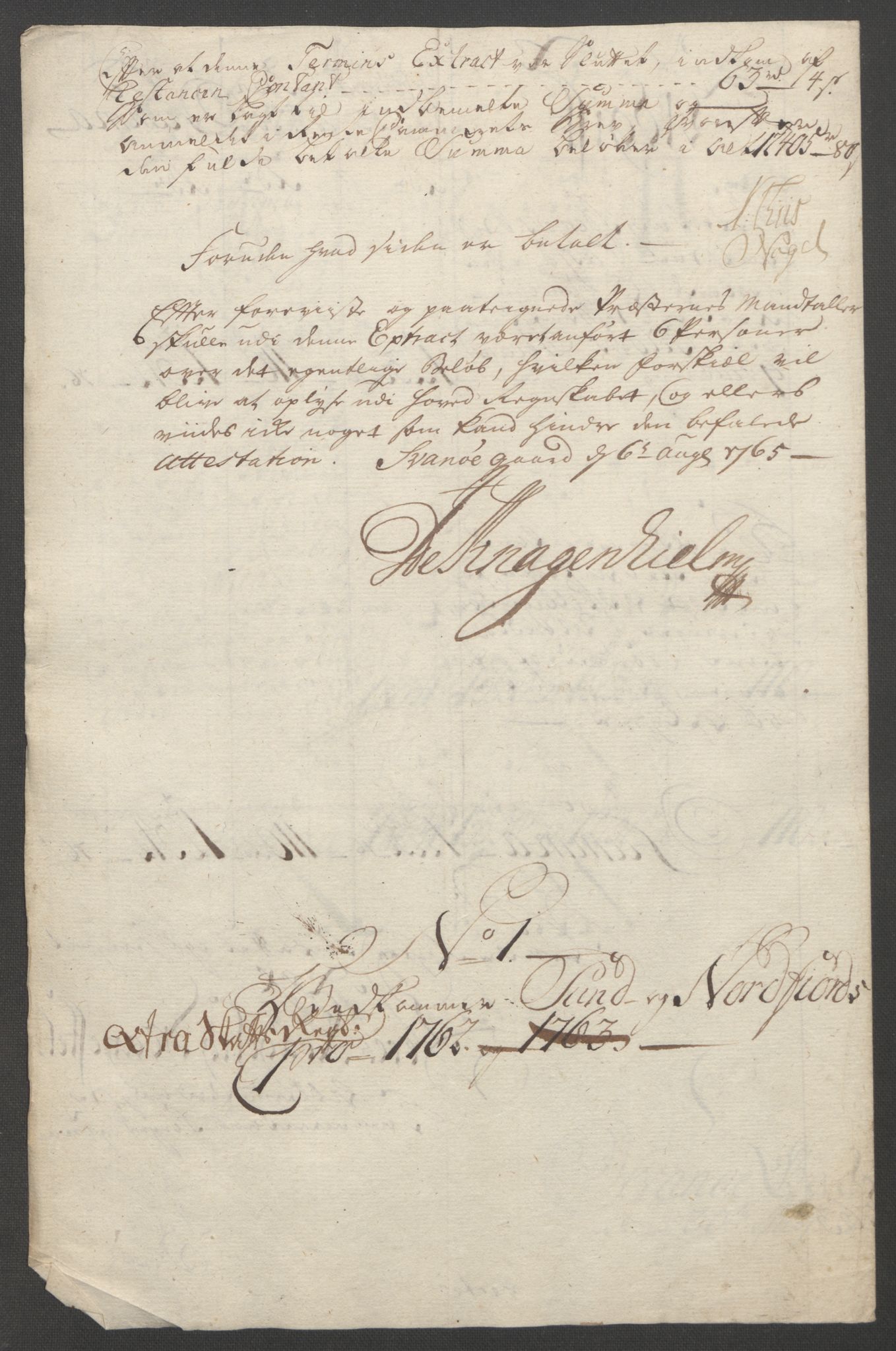 Rentekammeret inntil 1814, Reviderte regnskaper, Fogderegnskap, RA/EA-4092/R53/L3550: Ekstraskatten Sunn- og Nordfjord, 1762-1771, p. 22