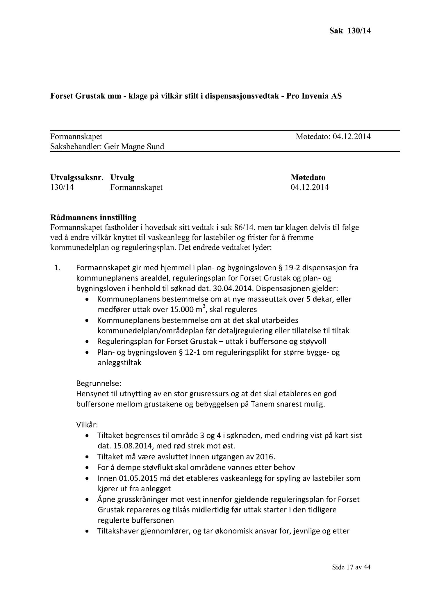 Klæbu Kommune, TRKO/KK/02-FS/L007: Formannsskapet - Møtedokumenter, 2014, p. 4014