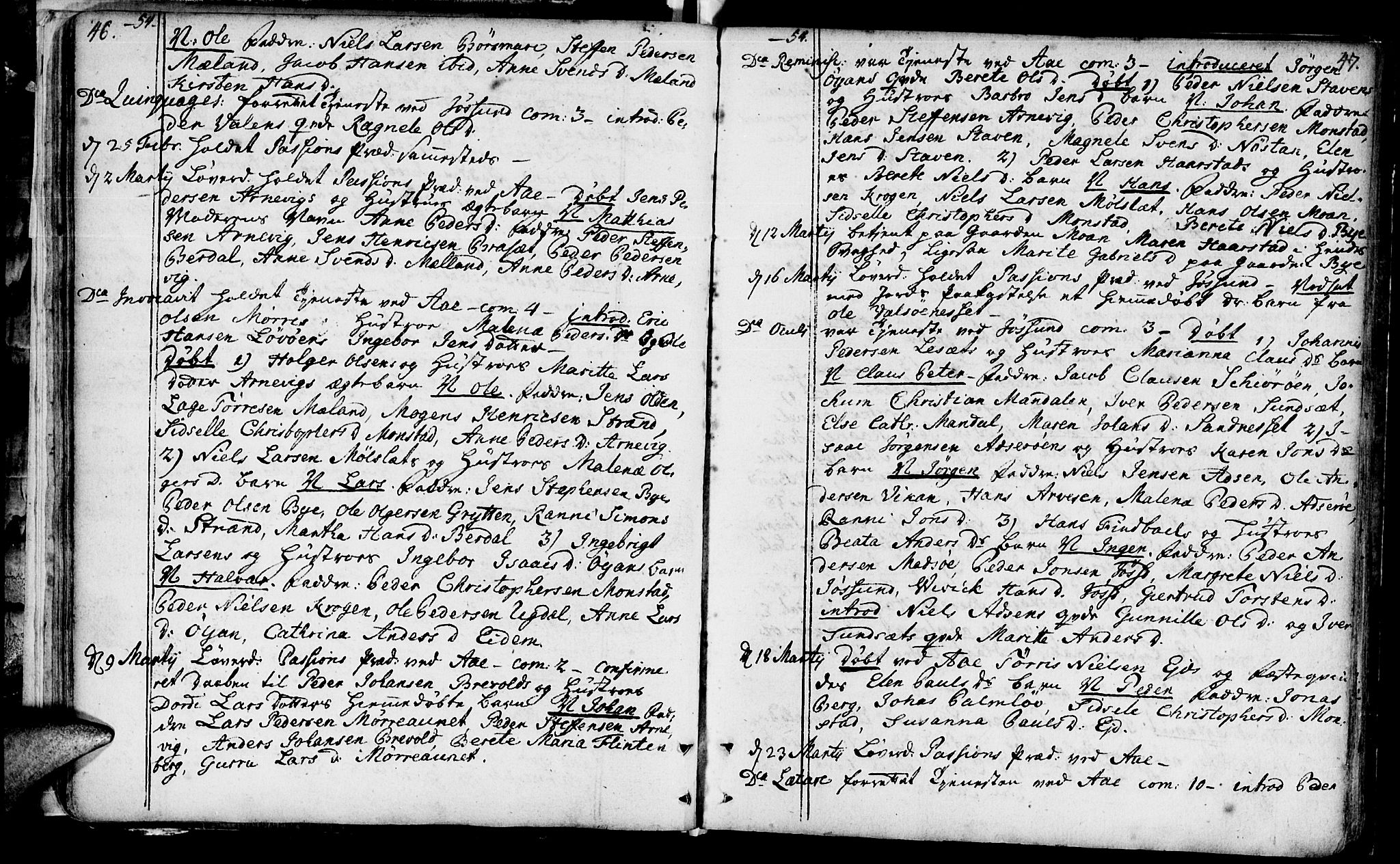 Ministerialprotokoller, klokkerbøker og fødselsregistre - Sør-Trøndelag, SAT/A-1456/655/L0672: Parish register (official) no. 655A01, 1750-1779, p. 46-47