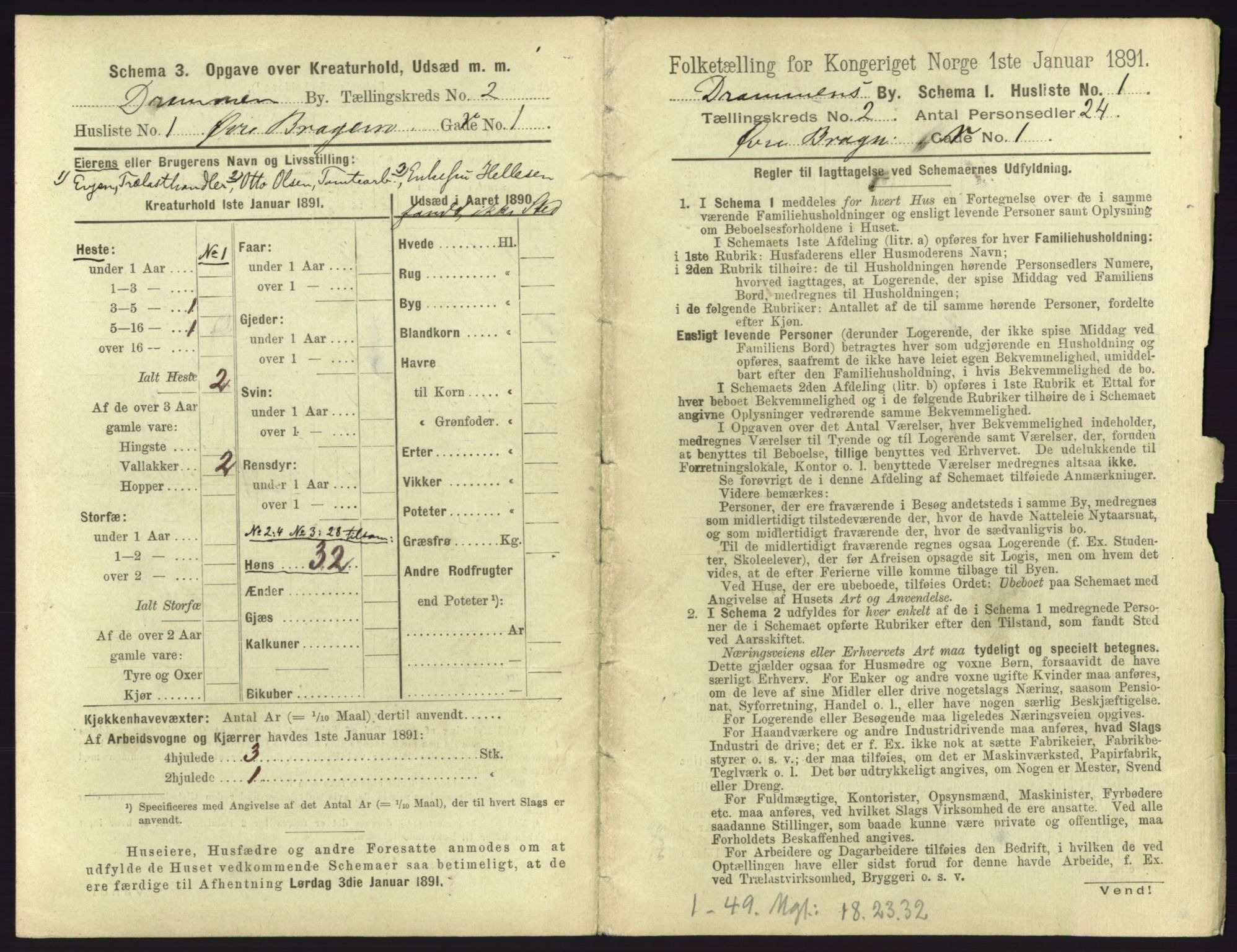 RA, 1891 census for 0602 Drammen, 1891, p. 201