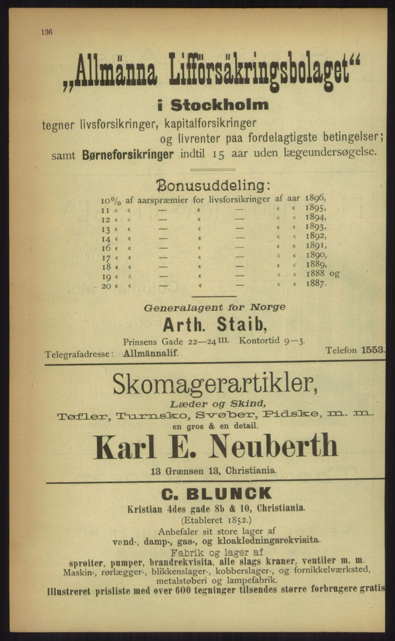 Kristiania/Oslo adressebok, PUBL/-, 1903, p. 136