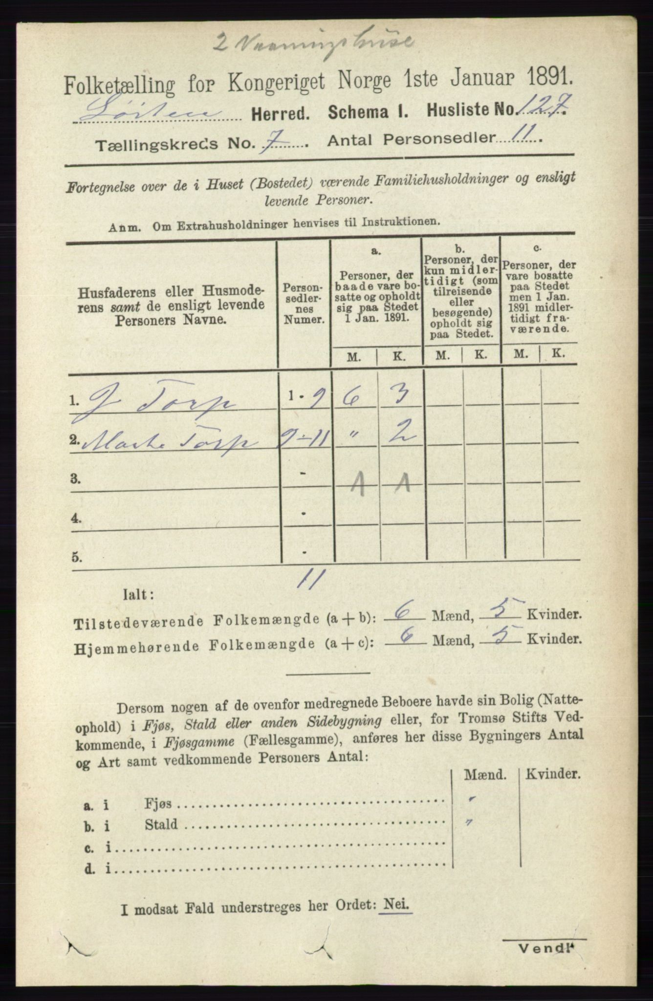 RA, 1891 census for 0415 Løten, 1891, p. 4395