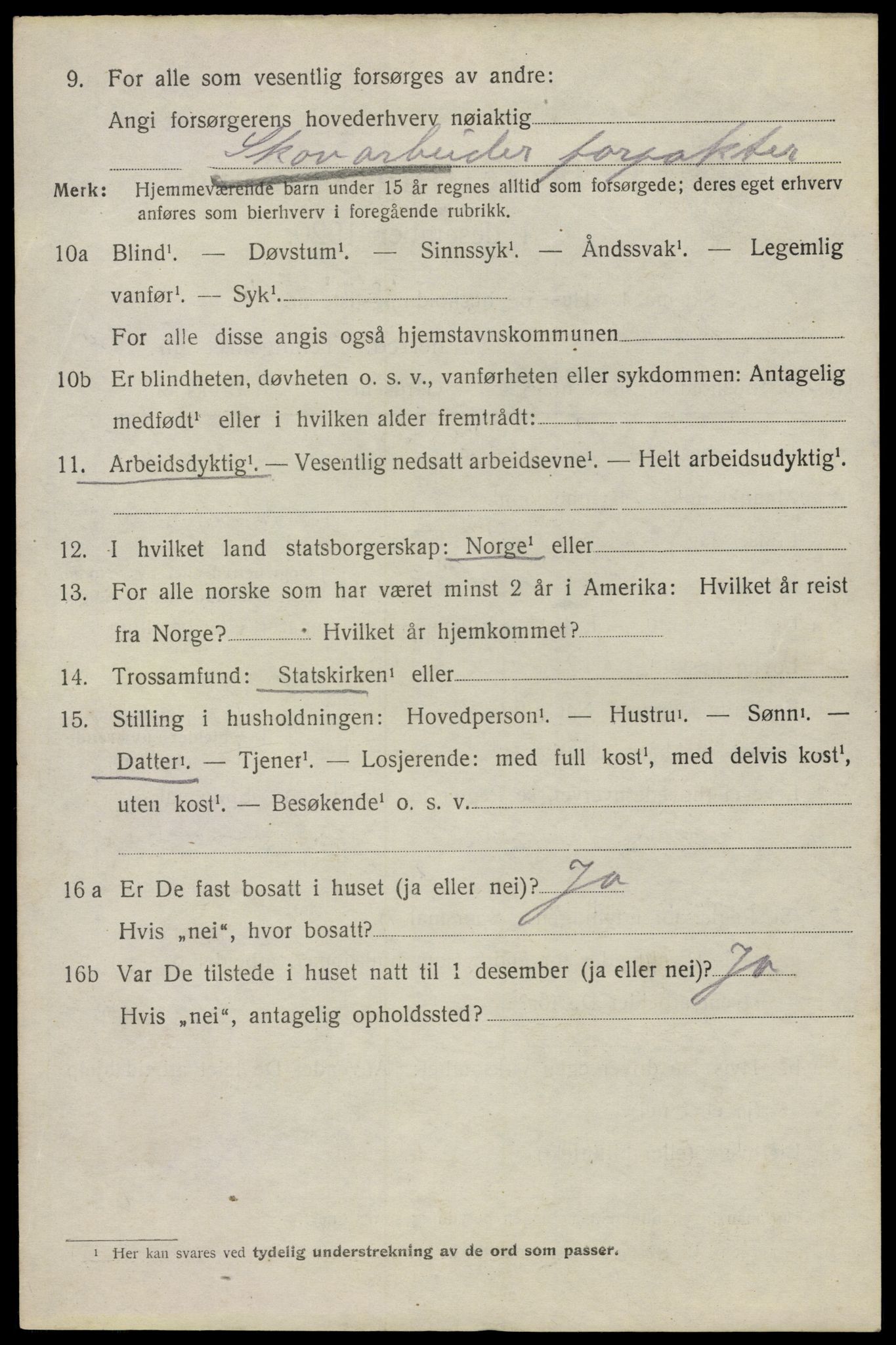 SAO, 1920 census for Våler, 1920, p. 3339