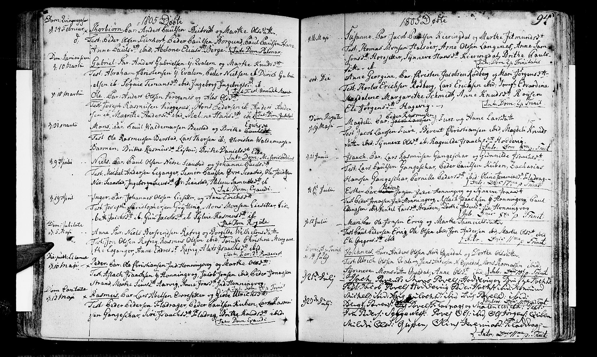 Selje sokneprestembete, SAB/A-99938/H/Ha/Haa/Haaa: Parish register (official) no. A 6, 1782-1806, p. 94