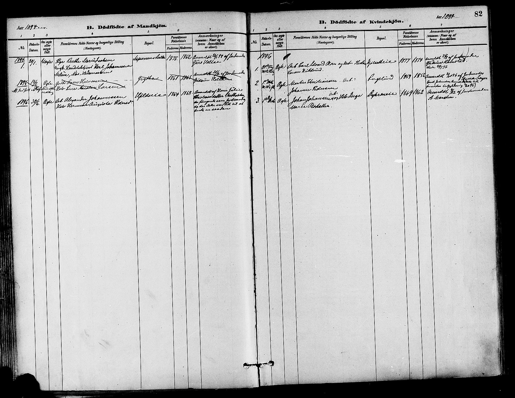 Østre Toten prestekontor, SAH/PREST-104/H/Ha/Haa/L0007: Parish register (official) no. 7, 1881-1896, p. 82