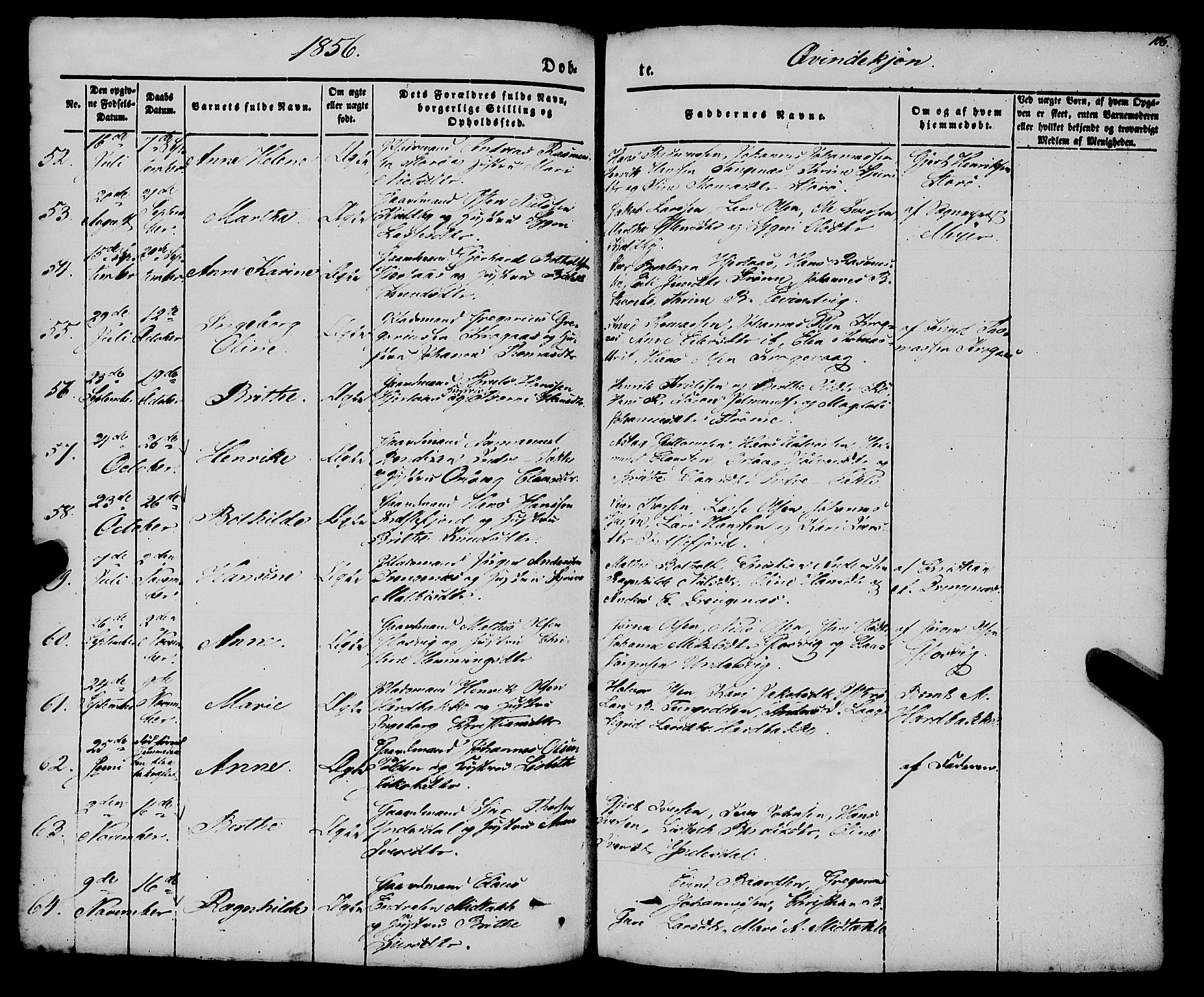 Gulen sokneprestembete, AV/SAB-A-80201/H/Haa/Haaa/L0021: Parish register (official) no. A 21, 1848-1858, p. 106