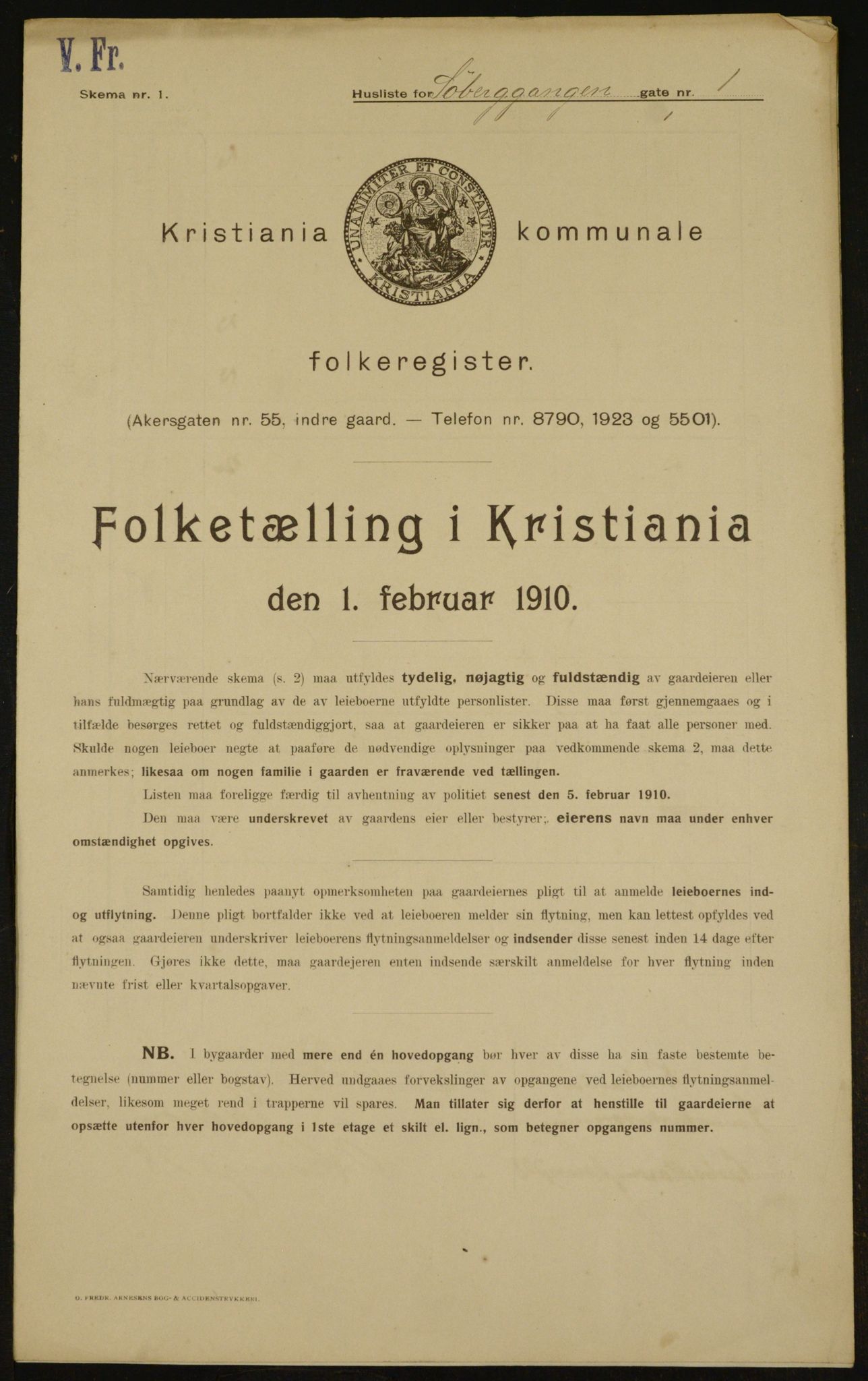 OBA, Municipal Census 1910 for Kristiania, 1910, p. 100790