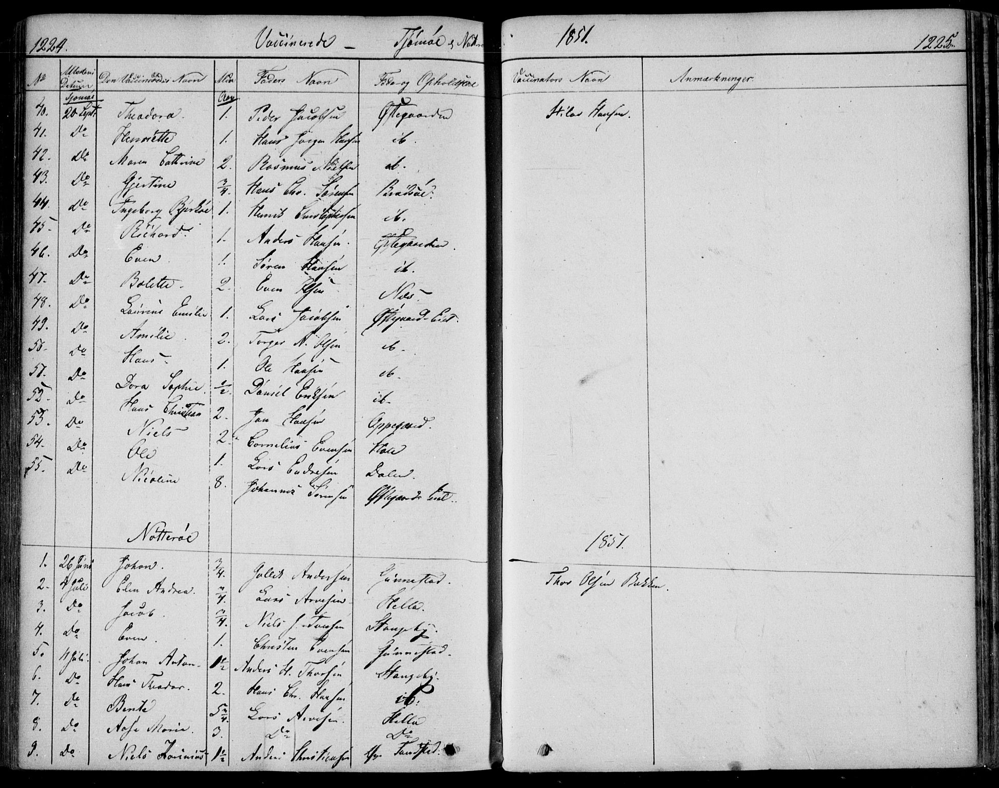 Nøtterøy kirkebøker, AV/SAKO-A-354/F/Fa/L0005: Parish register (official) no. I 5, 1839-1852, p. 1224-1225