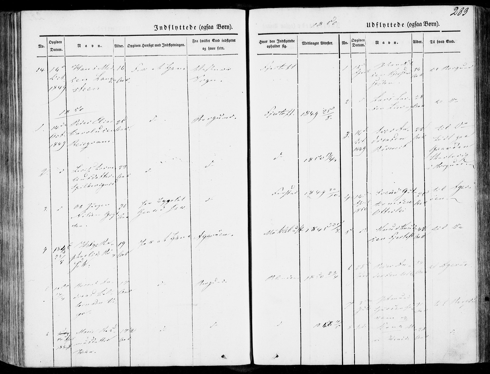 Ministerialprotokoller, klokkerbøker og fødselsregistre - Møre og Romsdal, SAT/A-1454/536/L0497: Parish register (official) no. 536A06, 1845-1865, p. 283