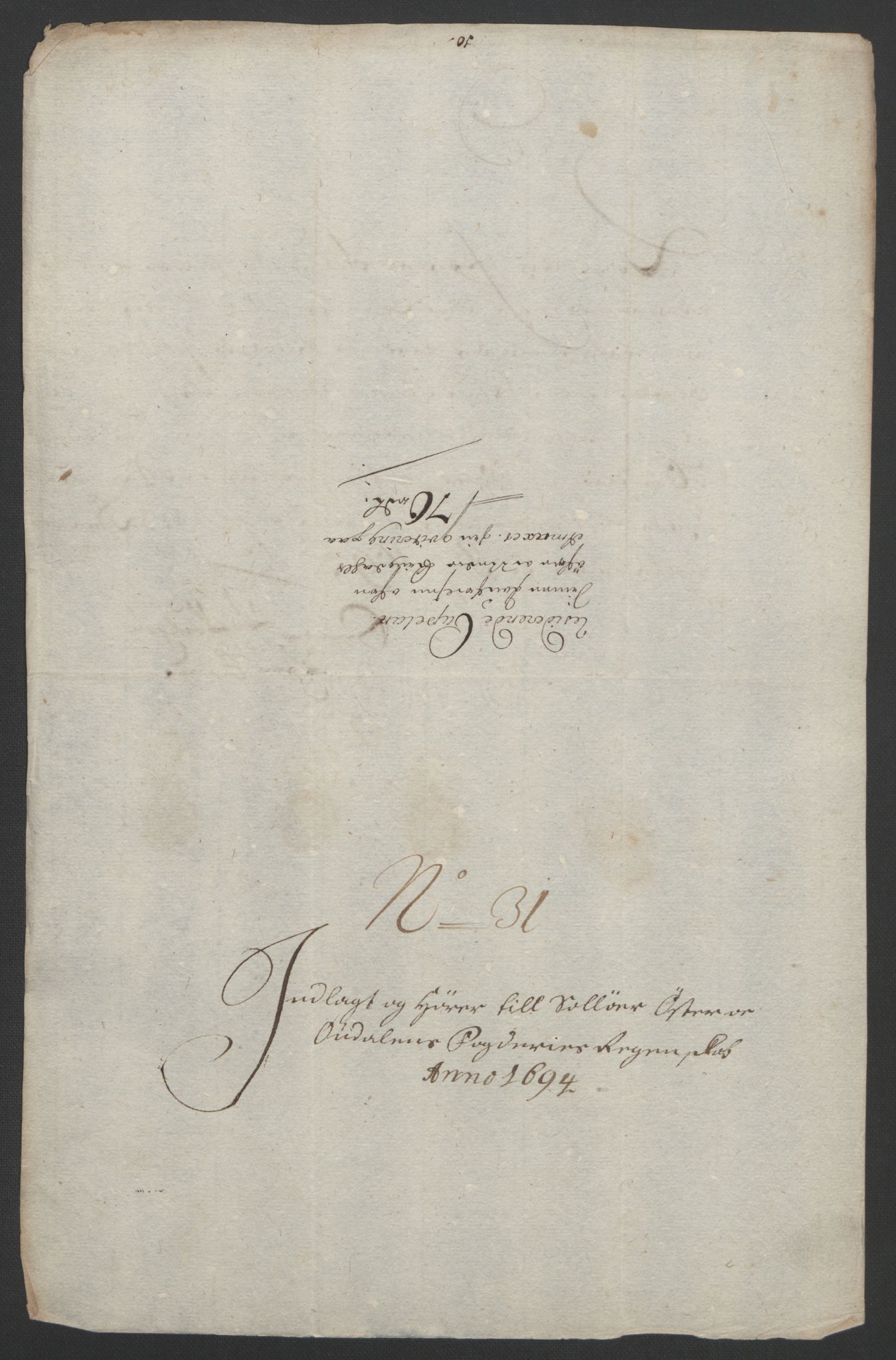 Rentekammeret inntil 1814, Reviderte regnskaper, Fogderegnskap, AV/RA-EA-4092/R13/L0832: Fogderegnskap Solør, Odal og Østerdal, 1694, p. 364