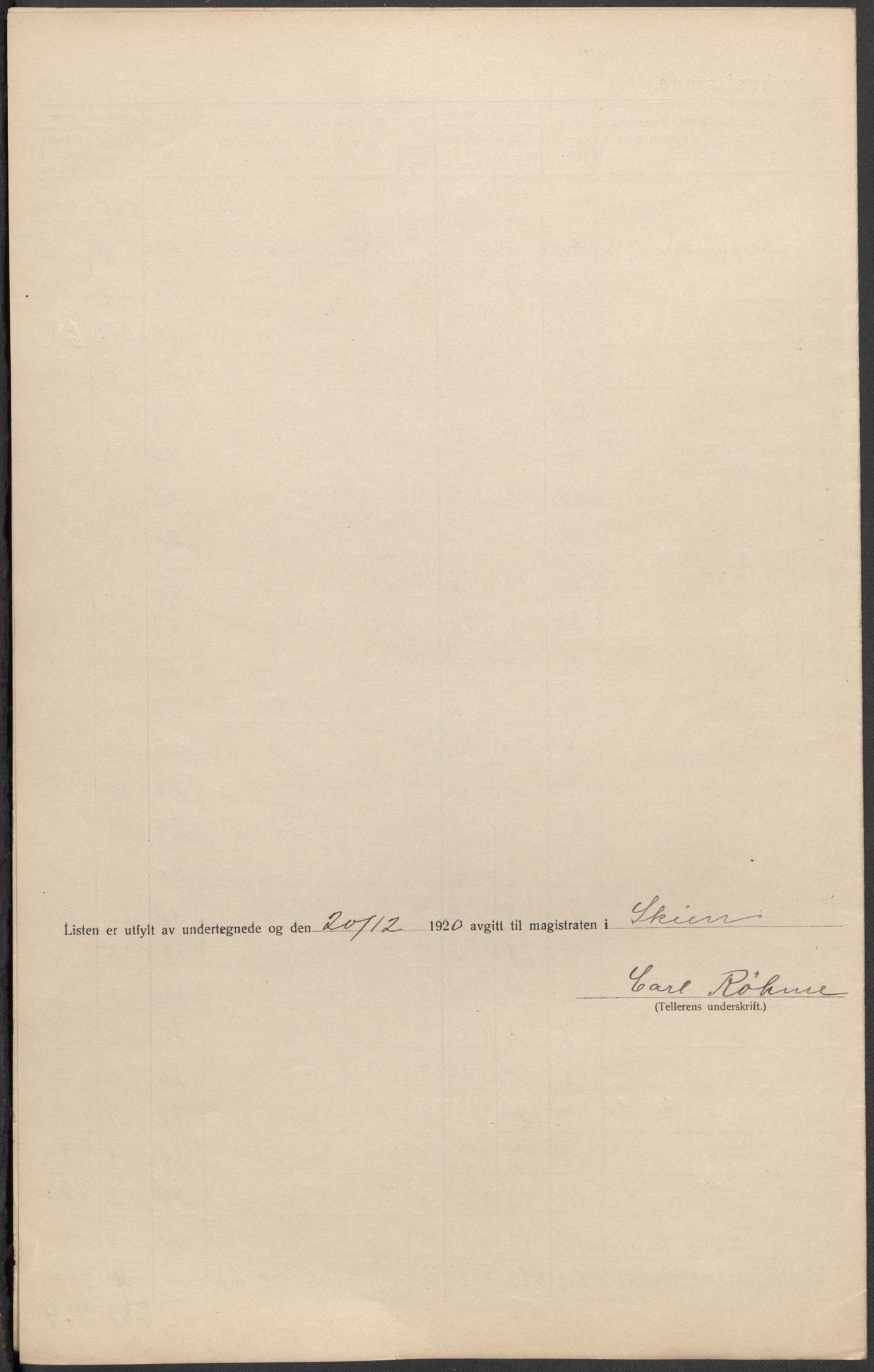 SAKO, 1920 census for Skien, 1920, p. 60