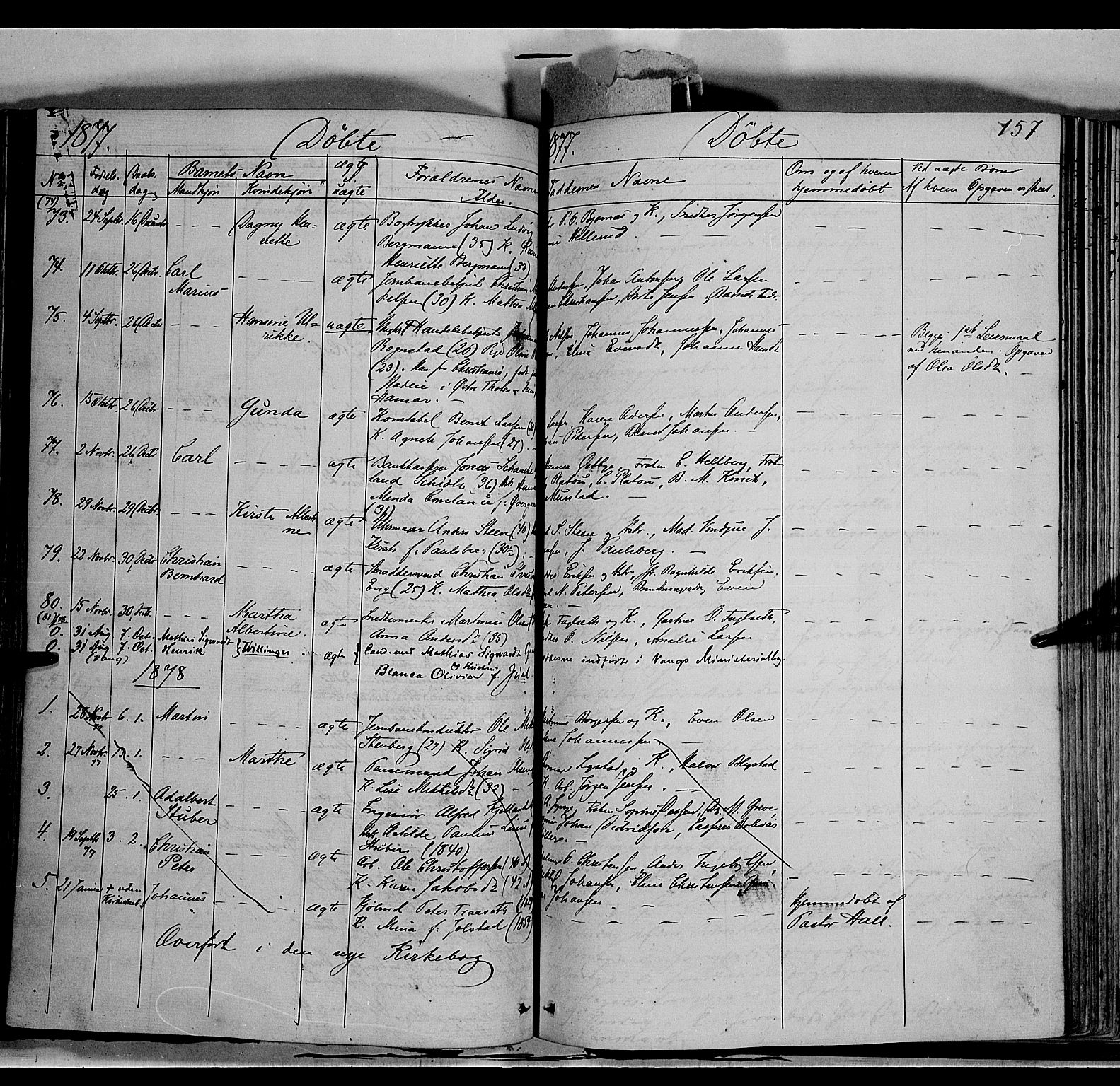 Vang prestekontor, Hedmark, SAH/PREST-008/H/Ha/Haa/L0011: Parish register (official) no. 11, 1852-1877, p. 157