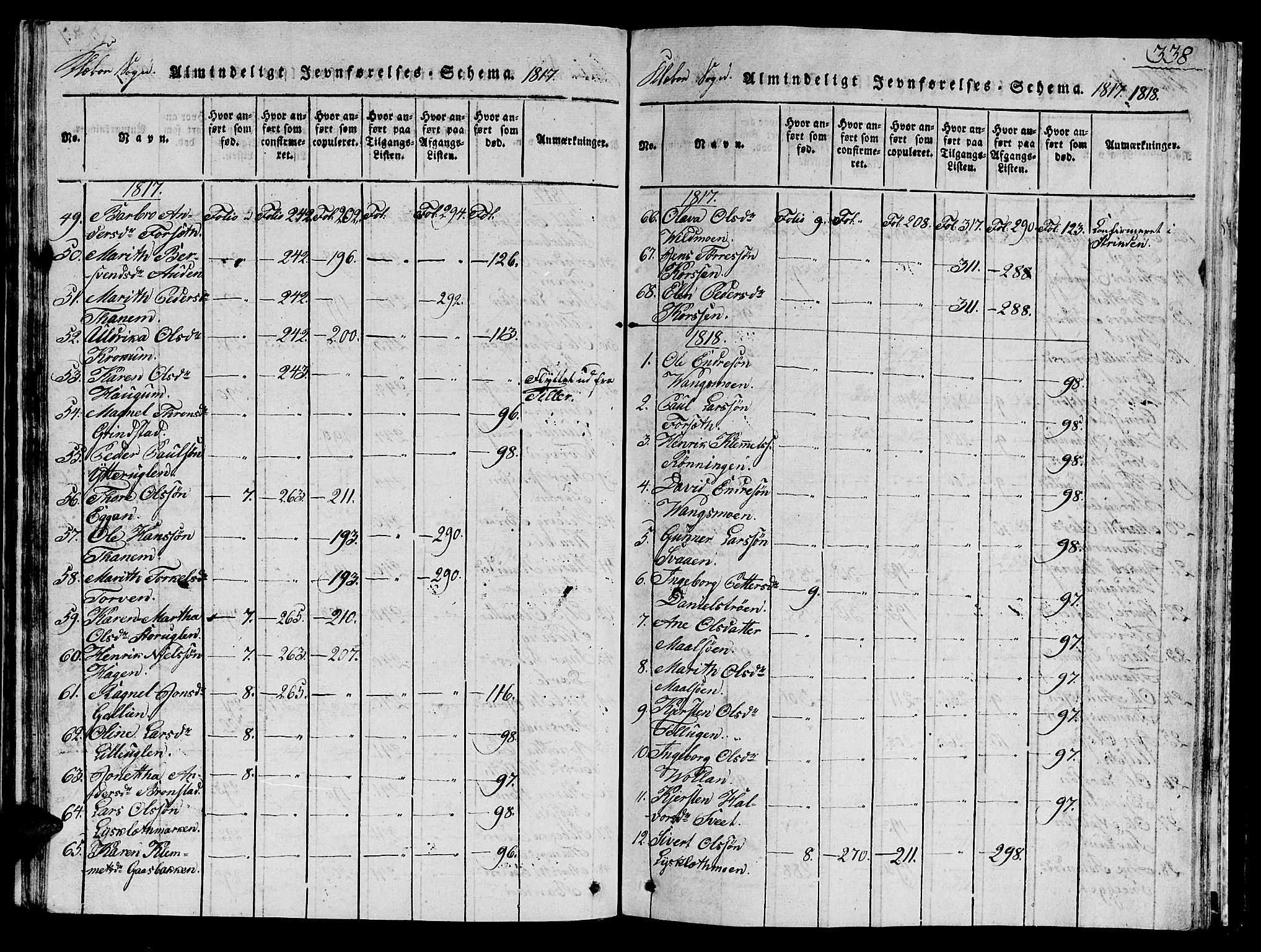 Ministerialprotokoller, klokkerbøker og fødselsregistre - Sør-Trøndelag, AV/SAT-A-1456/618/L0450: Parish register (copy) no. 618C01, 1816-1865, p. 338