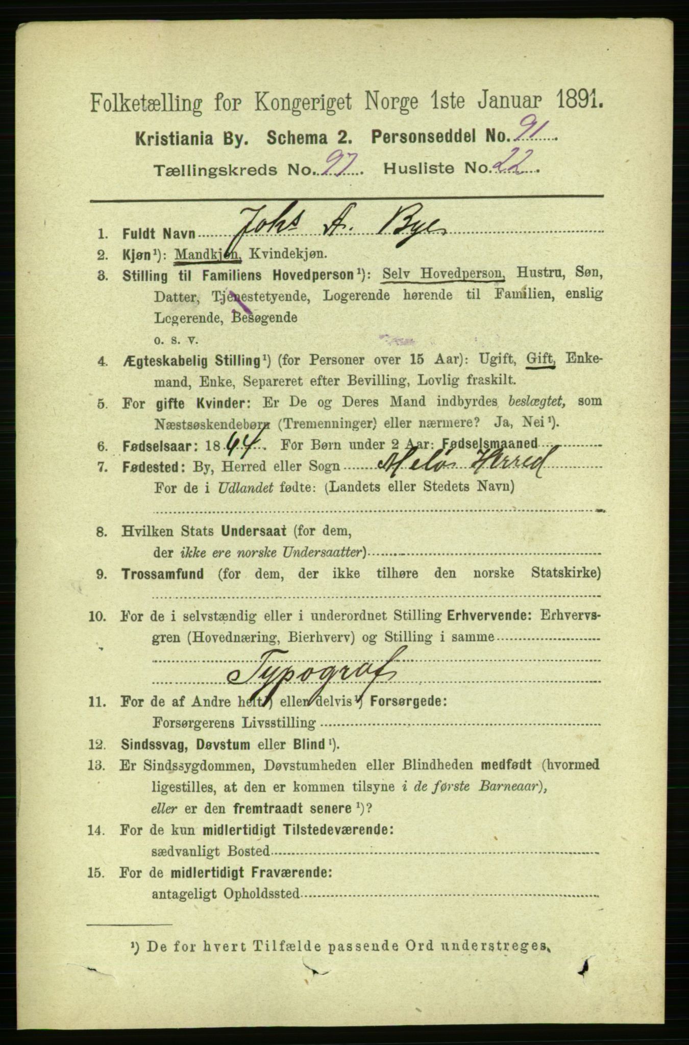 RA, 1891 census for 0301 Kristiania, 1891, p. 47639