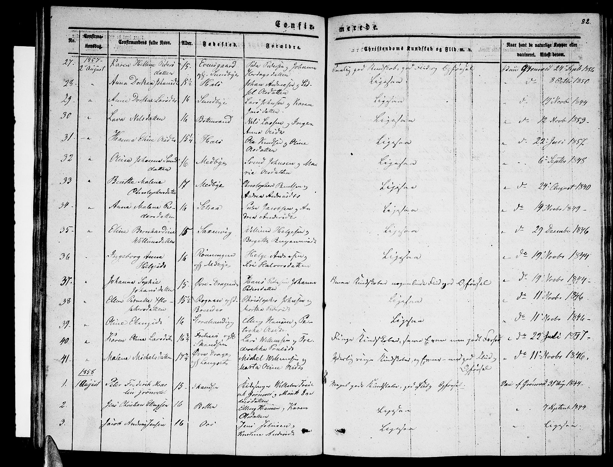 Ministerialprotokoller, klokkerbøker og fødselsregistre - Nordland, SAT/A-1459/847/L0678: Parish register (copy) no. 847C06, 1854-1870, p. 82