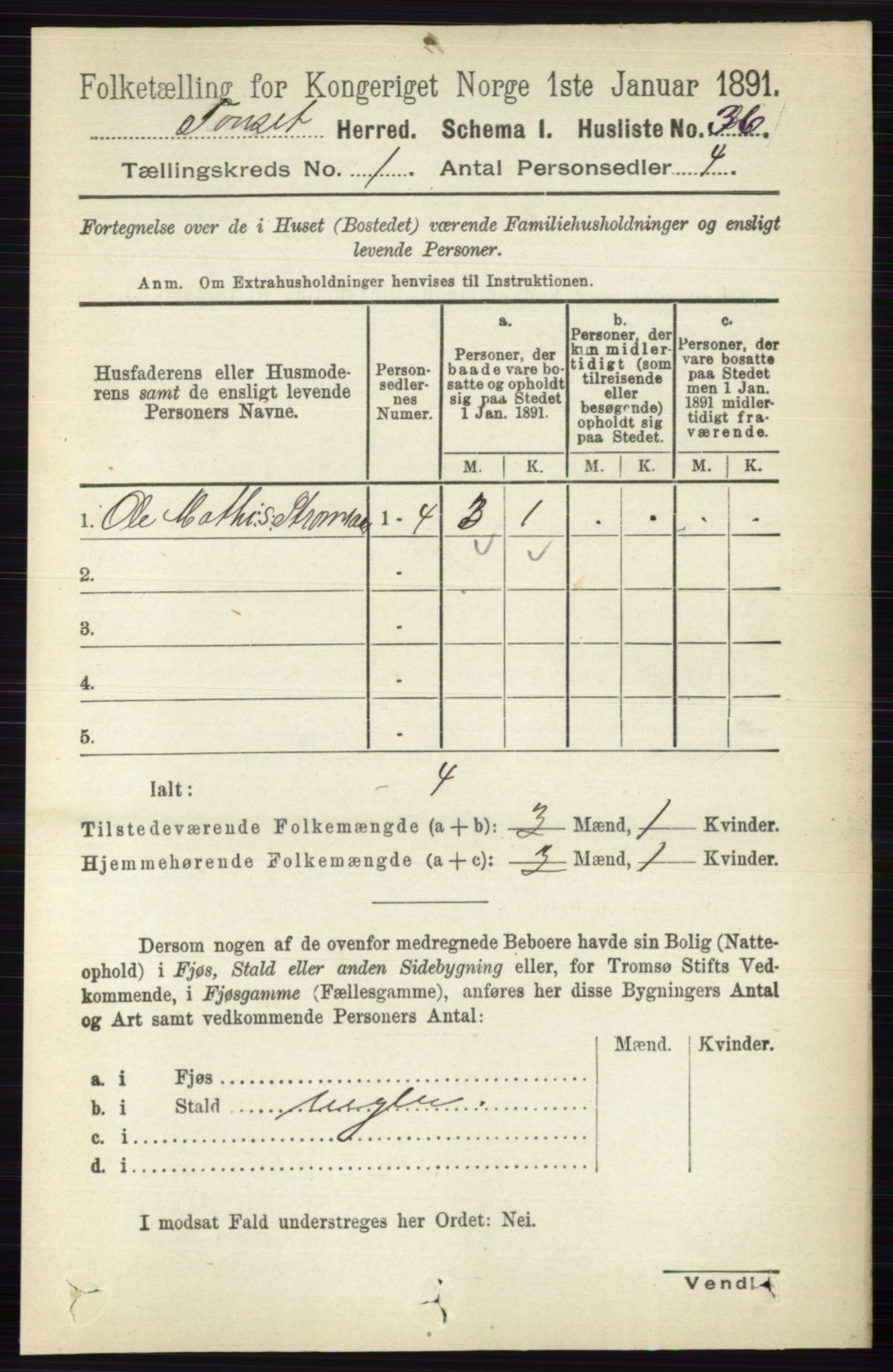 RA, 1891 census for 0437 Tynset, 1891, p. 68