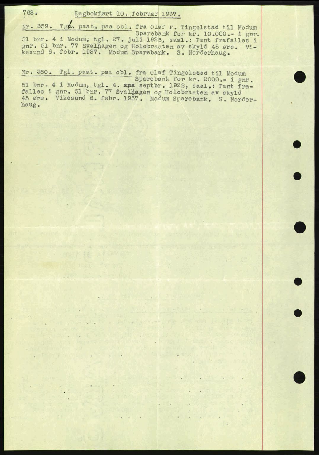 Eiker, Modum og Sigdal sorenskriveri, SAKO/A-123/G/Ga/Gab/L0034: Mortgage book no. A4, 1936-1937, Diary no: : 359/1937