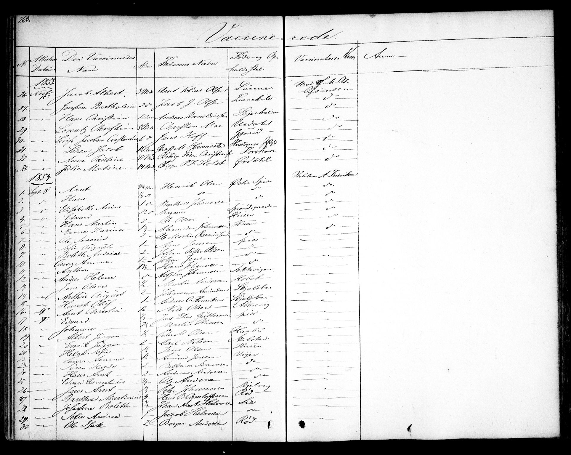 Hvaler prestekontor Kirkebøker, SAO/A-2001/F/Fa/L0006: Parish register (official) no. I 6, 1846-1863, p. 263