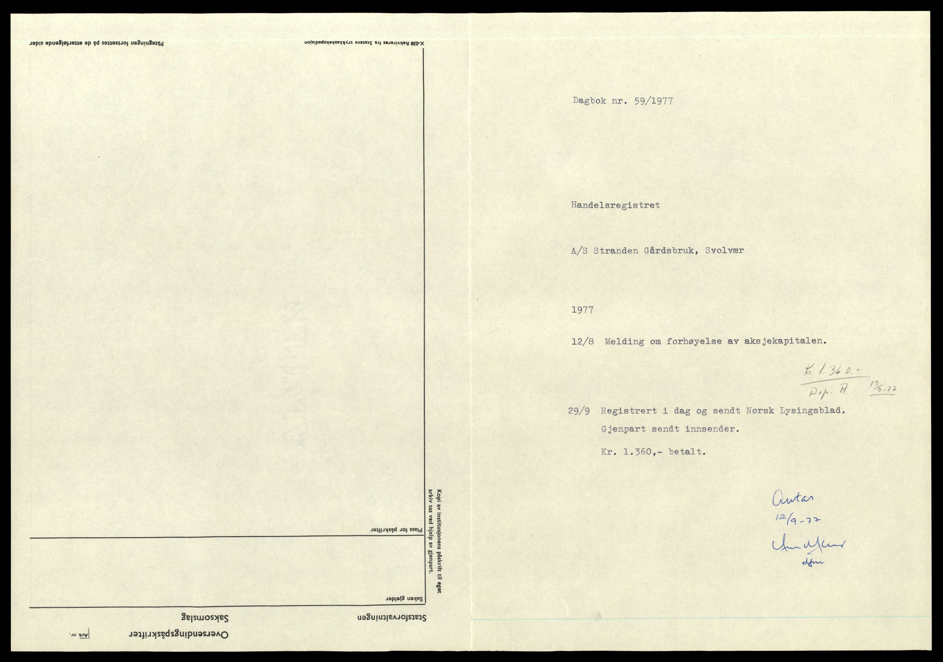 Lofoten sorenskriveri, AV/SAT-A-0017/2/J/Jd/Jdc/L0020: Bilag, S-T, 1944-1990, p. 1