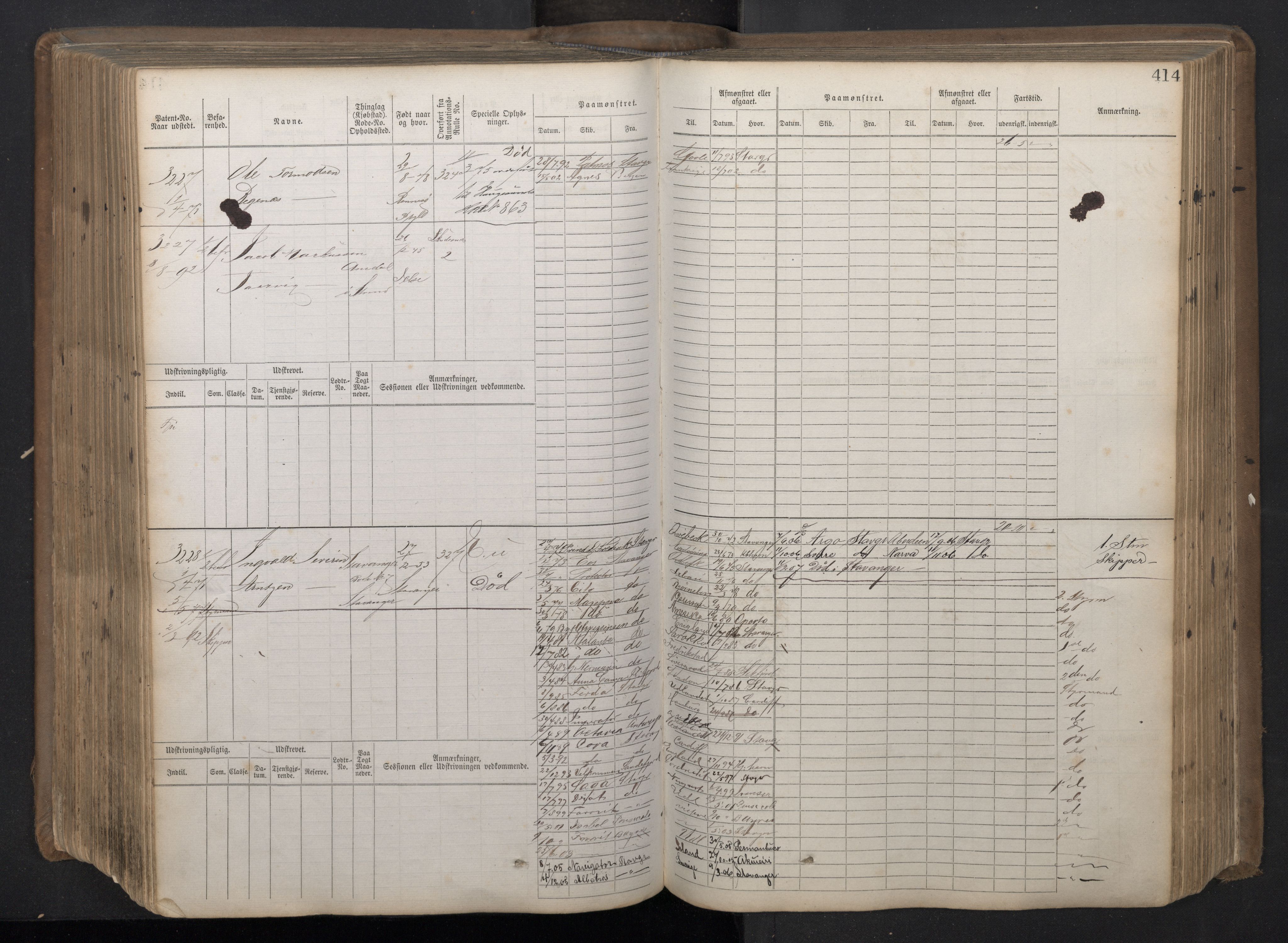 Stavanger sjømannskontor, AV/SAST-A-102006/F/Fb/Fbb/L0018: Sjøfartshovedrulle patnentnr. 2402-3602 (dublett), 1869, p. 418