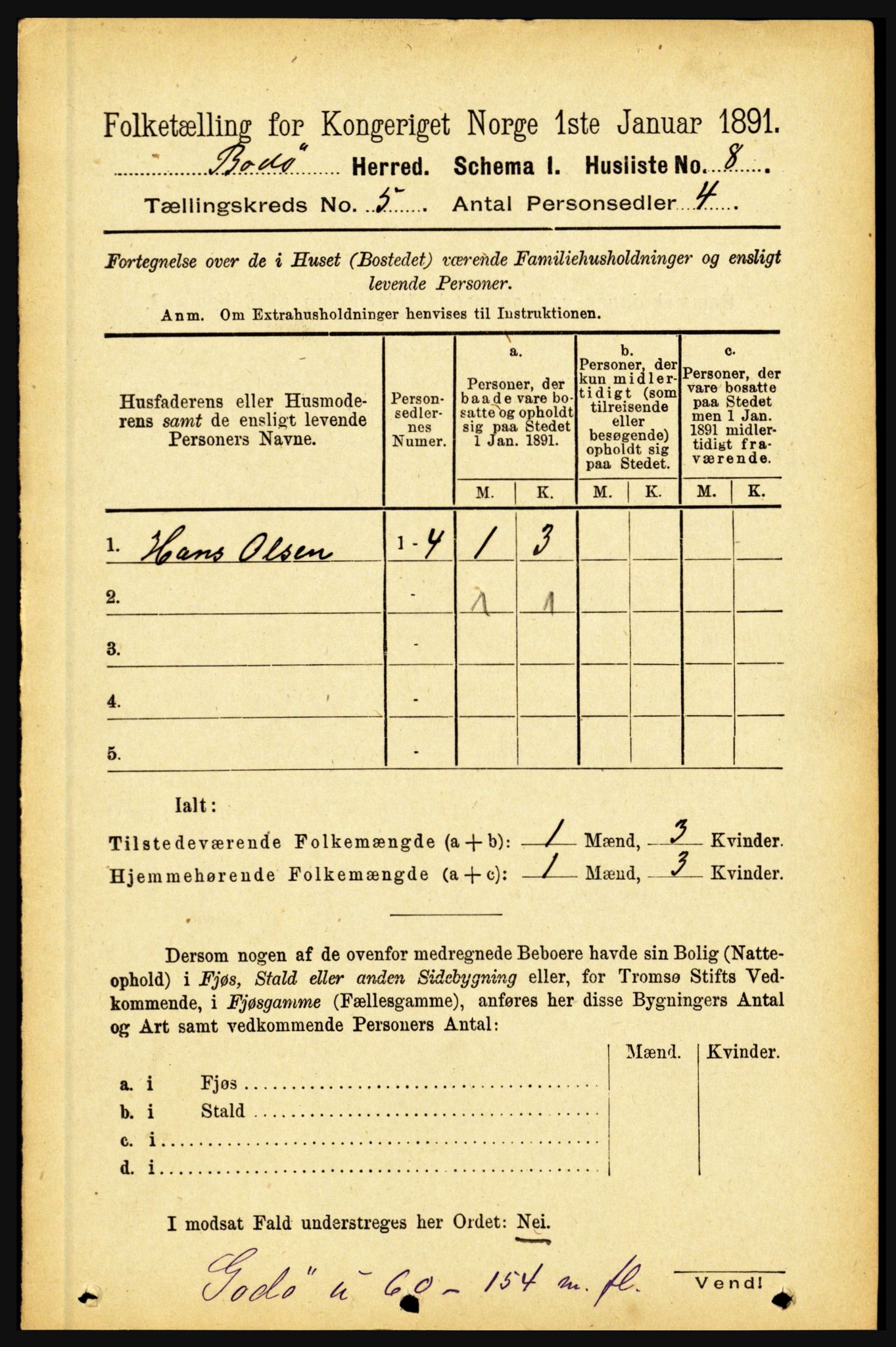 RA, 1891 census for 1843 Bodø, 1891, p. 3037