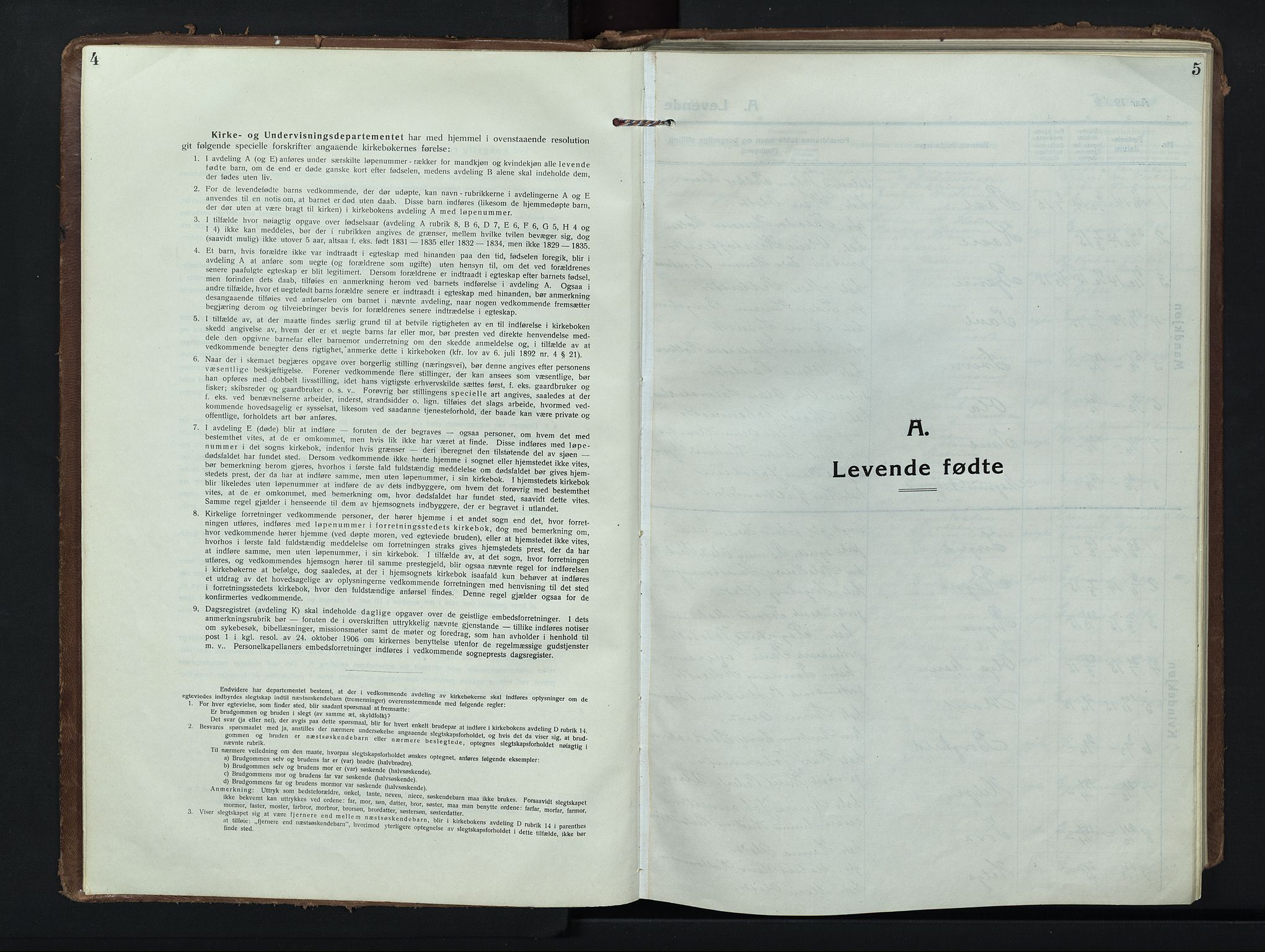 Nord-Fron prestekontor, SAH/PREST-080/H/Ha/Hab/L0008: Parish register (copy) no. 8, 1915-1948, p. 4-5