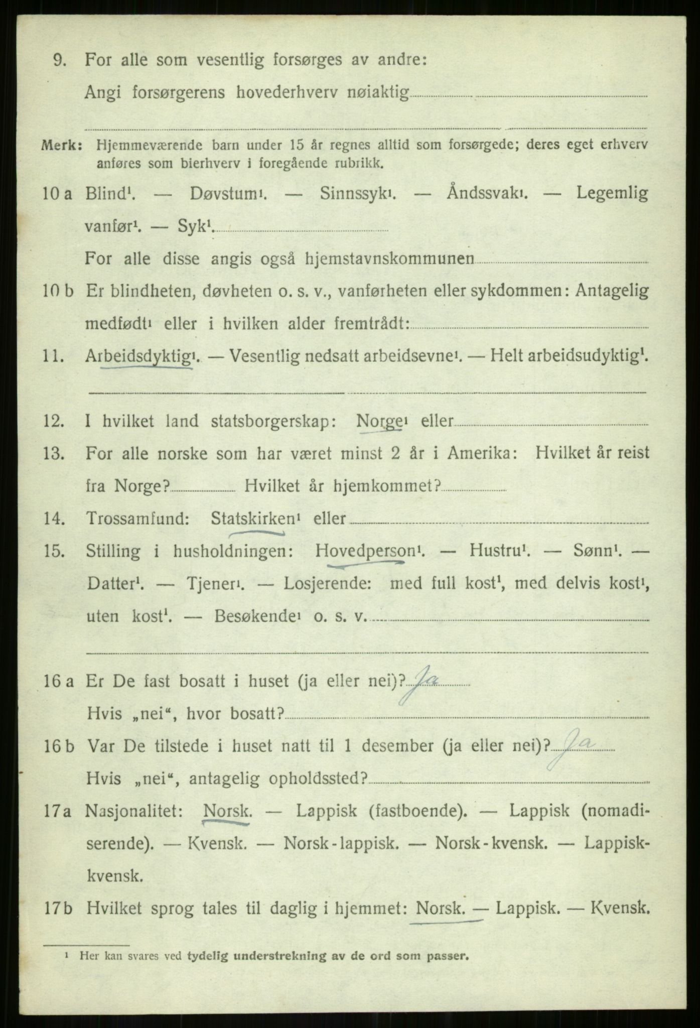 SATØ, 1920 census for Dyrøy, 1920, p. 3306
