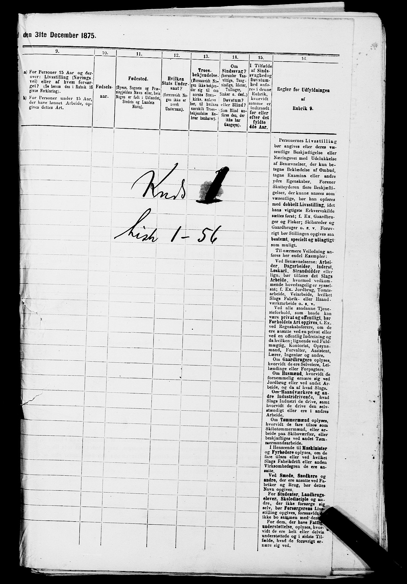 SAKO, 1875 census for 0820P Lunde, 1875, p. 37