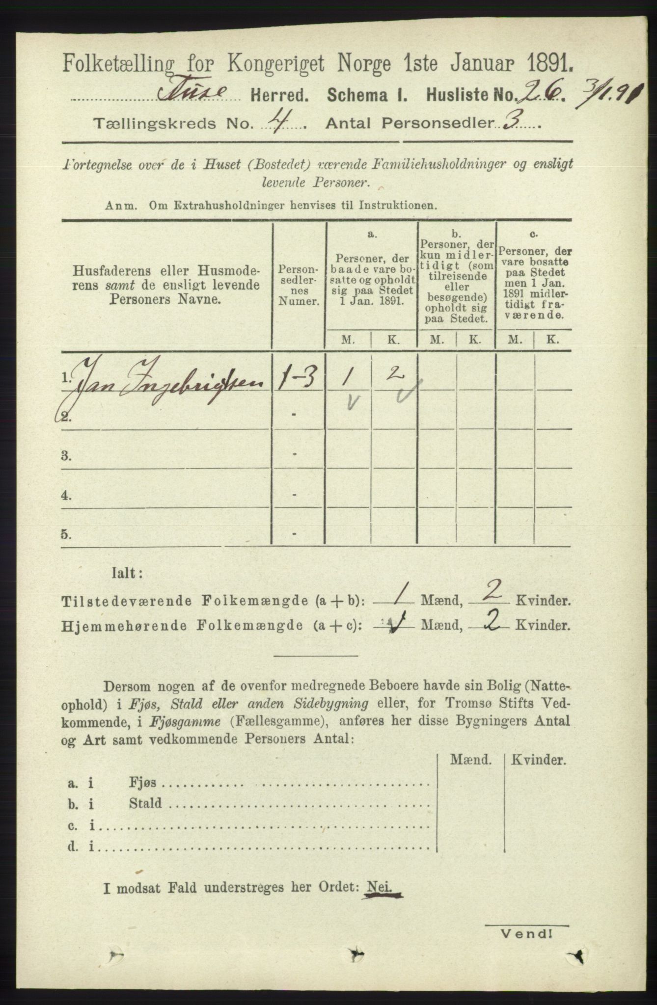 RA, 1891 census for 1241 Fusa, 1891, p. 702