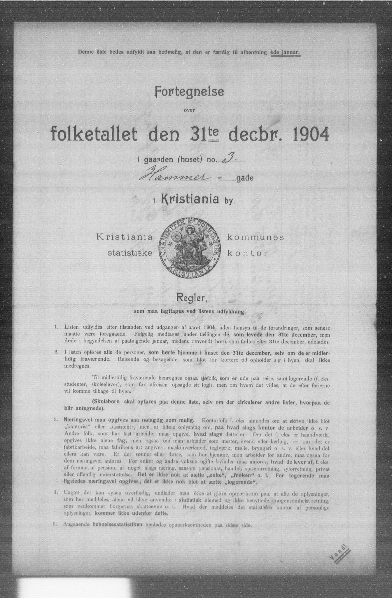 OBA, Municipal Census 1904 for Kristiania, 1904, p. 6884