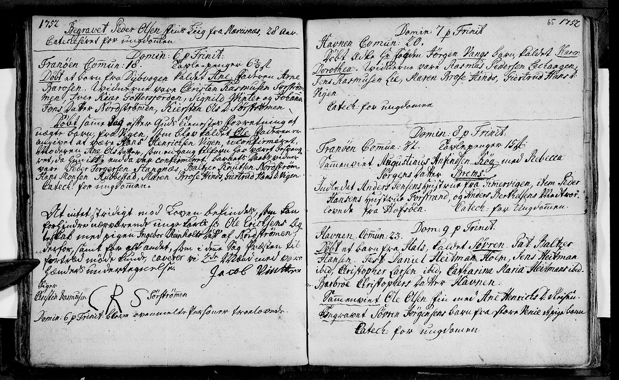 Ibestad sokneprestembete, SATØ/S-0077/H/Ha/Haa/L0001kirke: Parish register (official) no. 1, 1744-1757, p. 65
