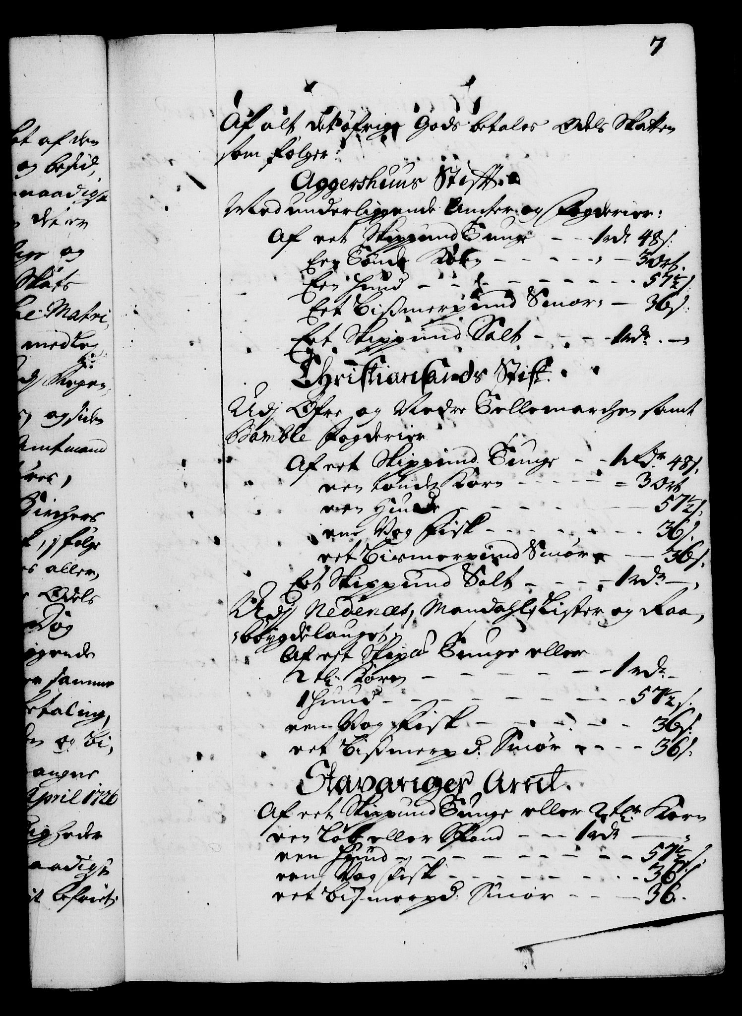 Rentekammeret, Kammerkanselliet, RA/EA-3111/G/Gg/Gga/L0003: Norsk ekspedisjonsprotokoll med register (merket RK 53.3), 1727-1734, p. 7