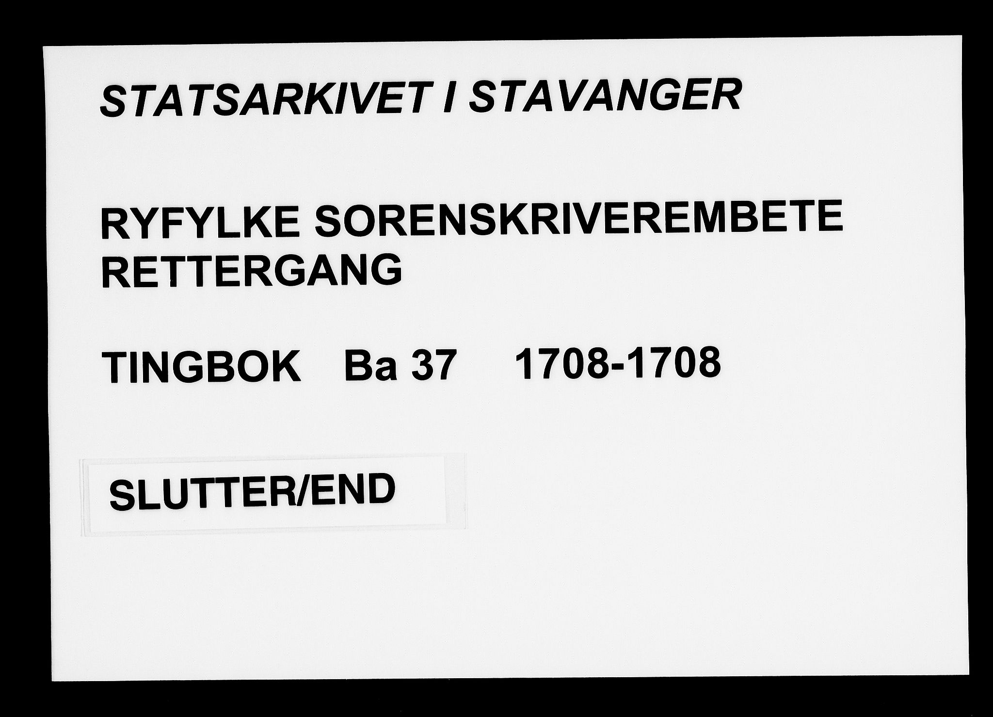 Ryfylke tingrett, AV/SAST-A-100055/001/I/IB/IBBa/L0037: Tingbok, Karmsund og Hesby, 1708