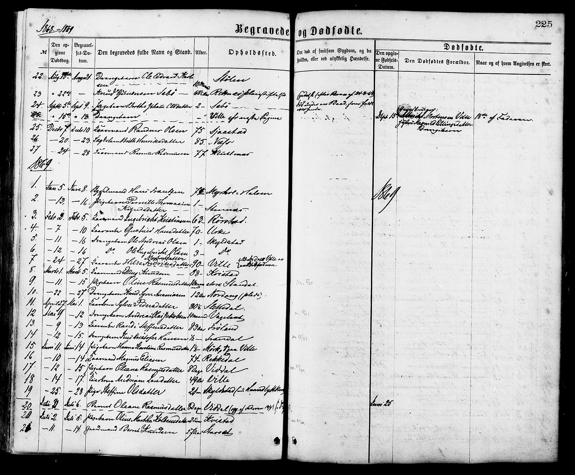 Ministerialprotokoller, klokkerbøker og fødselsregistre - Møre og Romsdal, SAT/A-1454/515/L0210: Parish register (official) no. 515A06, 1868-1885, p. 225