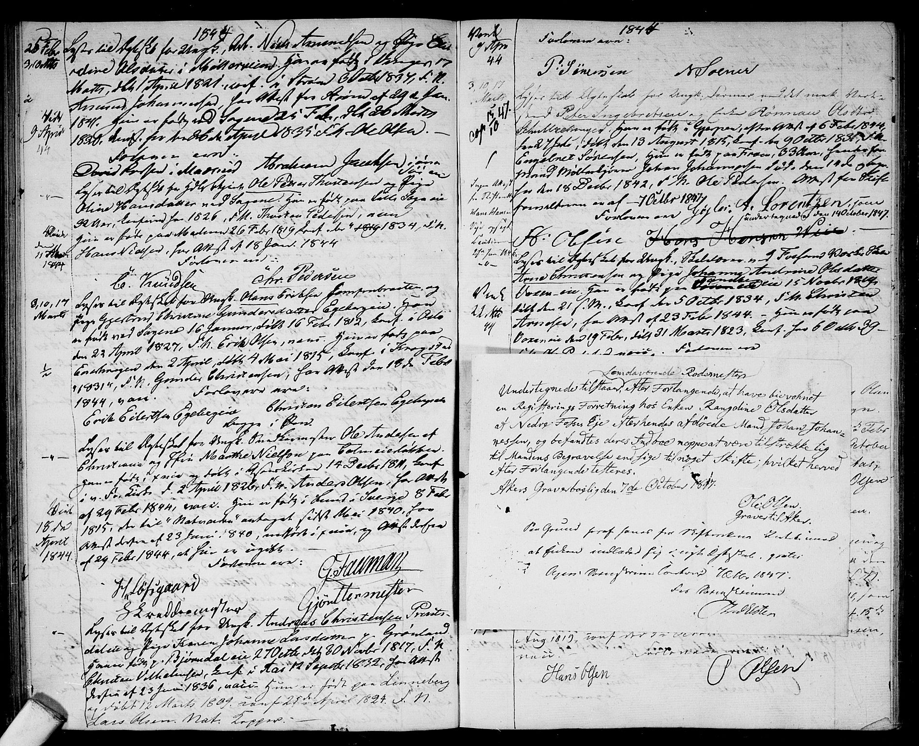 Aker prestekontor kirkebøker, SAO/A-10861/H/L0002: Banns register no. 2, 1842-1845