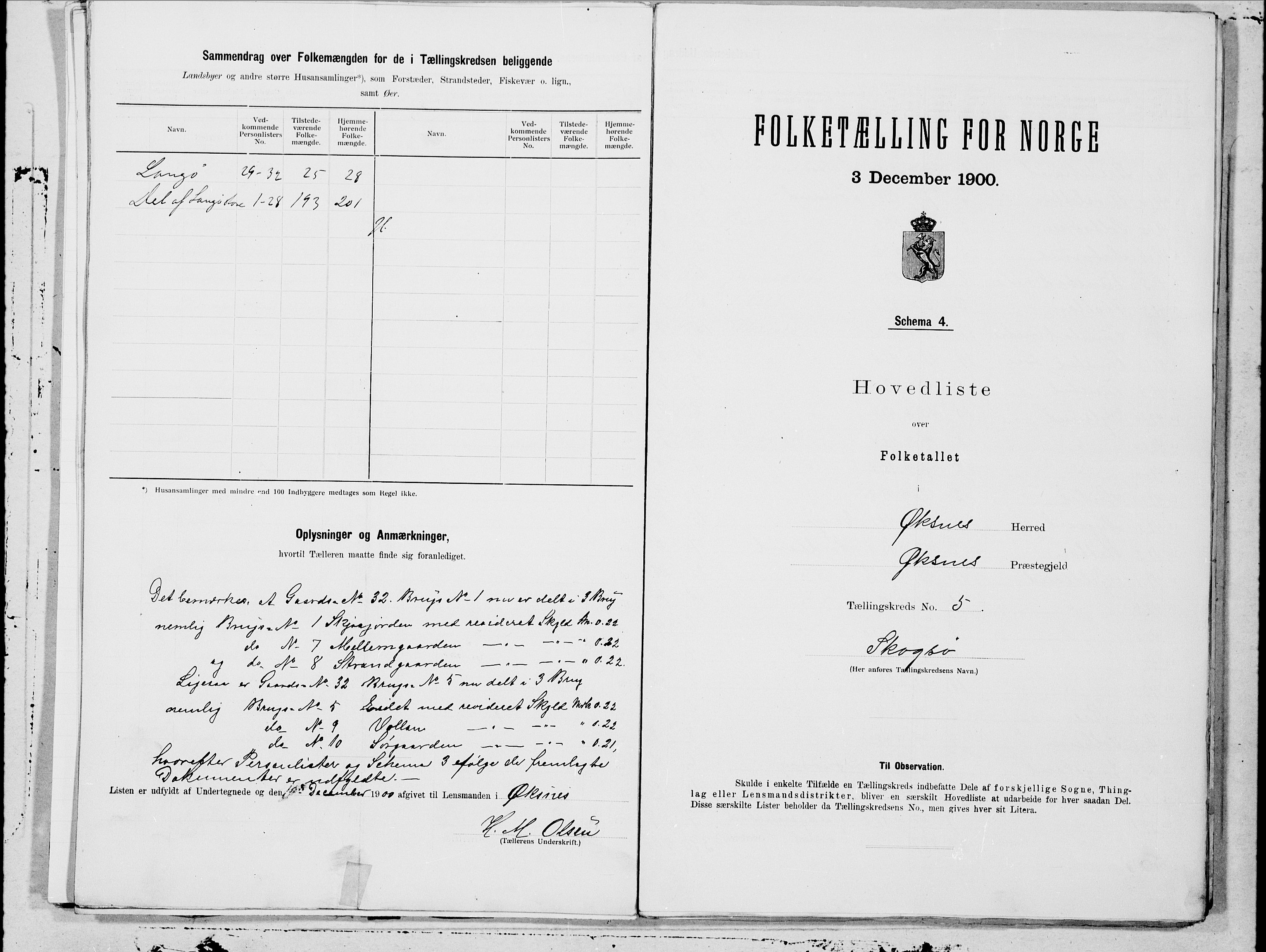 SAT, 1900 census for Øksnes, 1900, p. 11