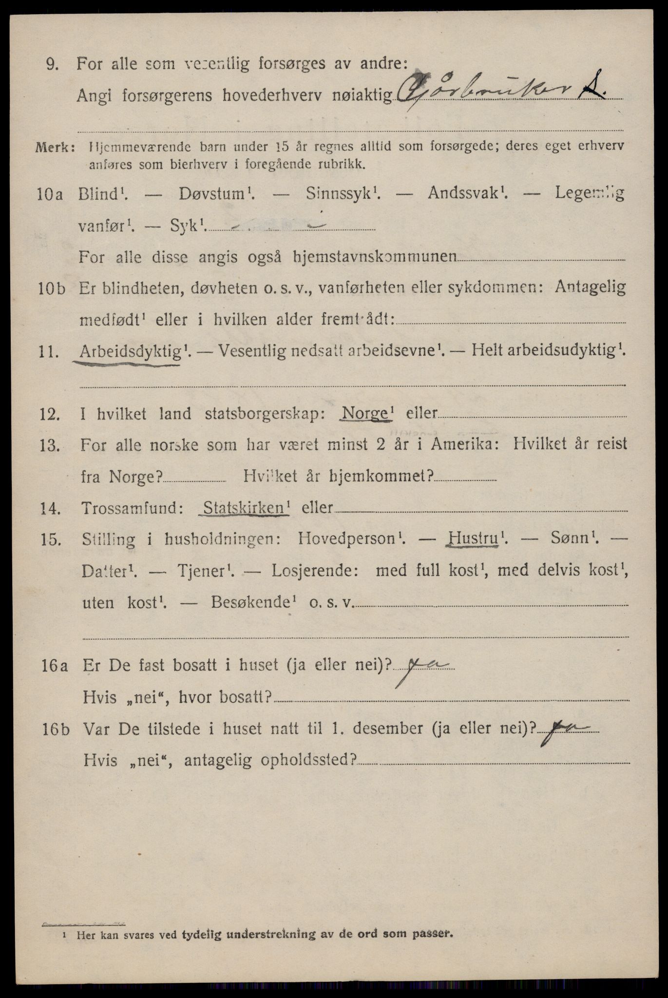 SAKO, 1920 census for Kviteseid, 1920, p. 2082