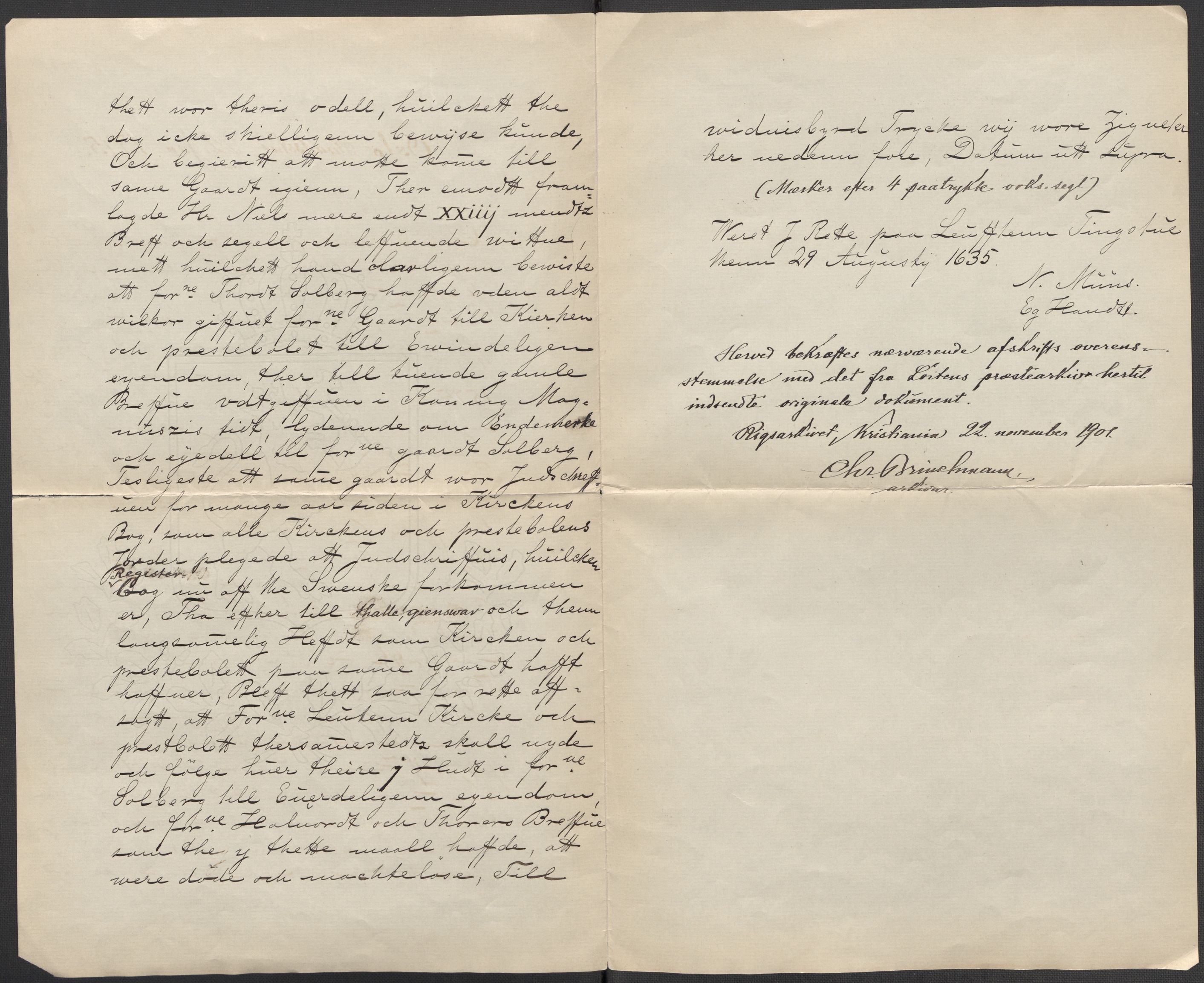 Riksarkivets diplomsamling, AV/RA-EA-5965/F15/L0011: Prestearkiv - Hedmark, 1575-1735, p. 13