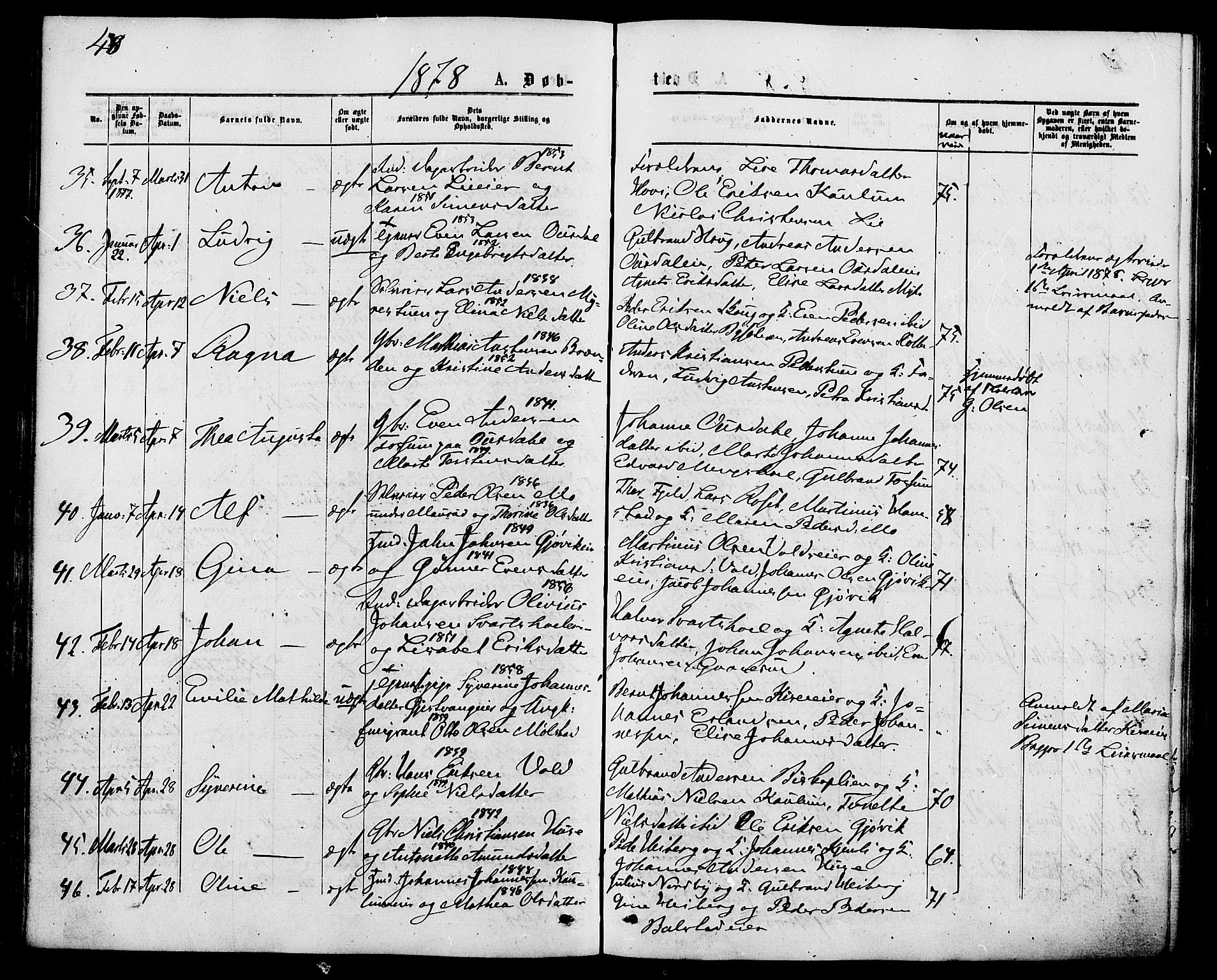 Nes prestekontor, Hedmark, AV/SAH-PREST-020/K/Ka/L0005: Parish register (official) no. 5, 1872-1886, p. 49