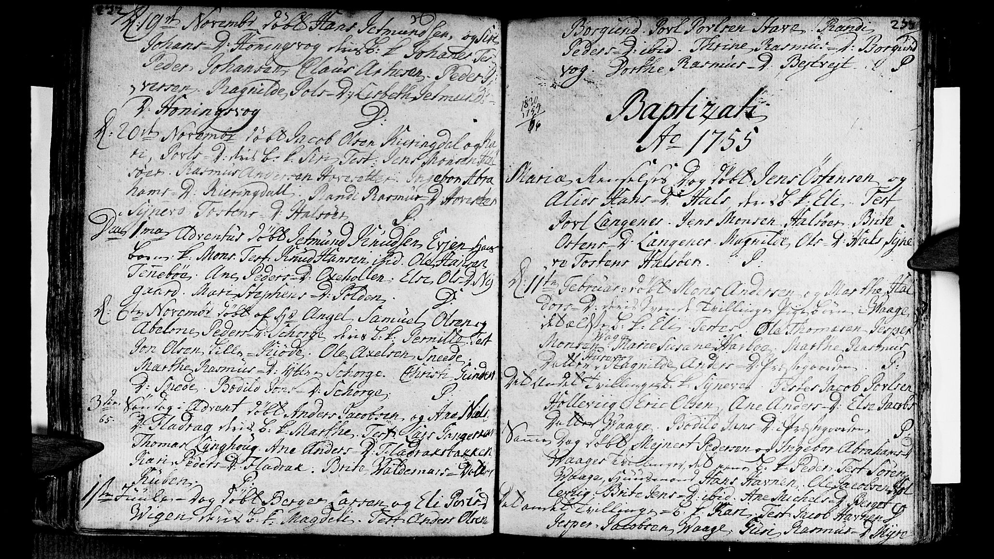 Selje sokneprestembete, AV/SAB-A-99938/H/Ha/Haa/Haaa: Parish register (official) no. A 4, 1743-1759, p. 232-233