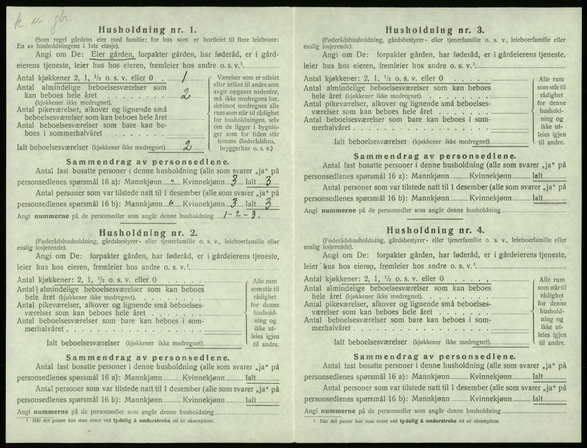 SAB, 1920 census for Moster, 1920, p. 133