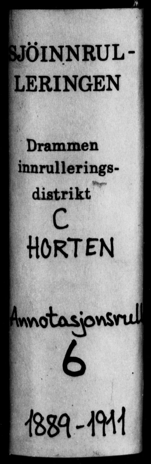 Horten innrulleringskontor, SAKO/A-785/F/Fb/L0006: Annotasjonsrulle, 1889-1911, p. 1