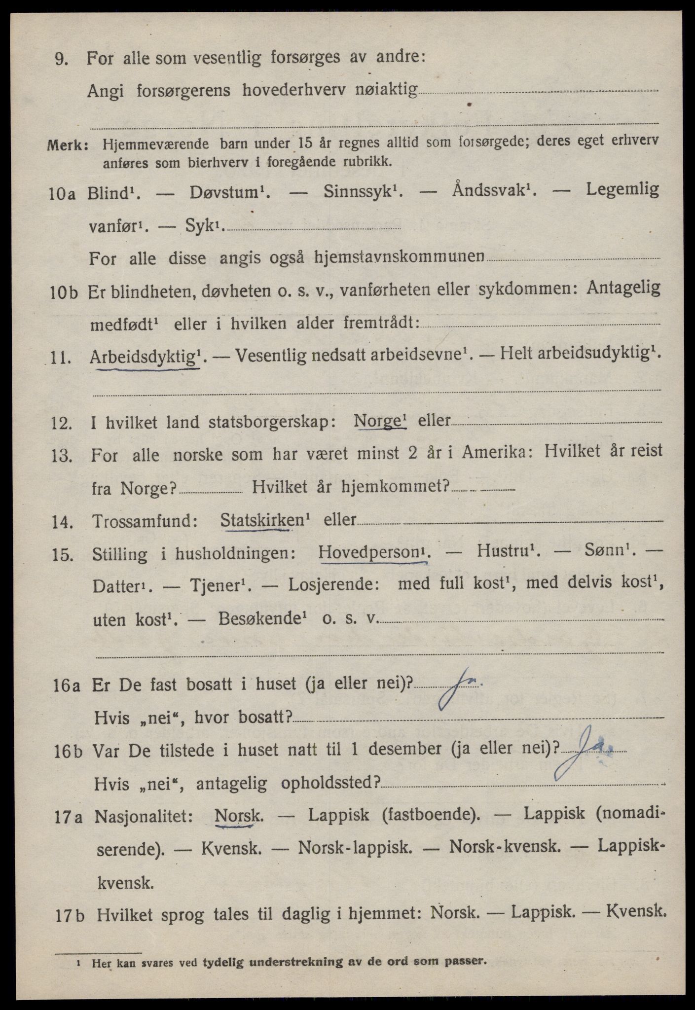 SAT, 1920 census for Rennebu, 1920, p. 1921