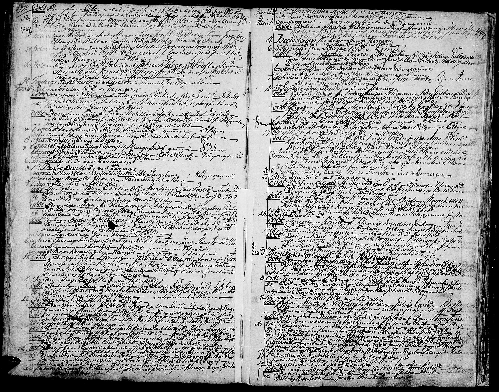 Jevnaker prestekontor, SAH/PREST-116/H/Ha/Haa/L0003: Parish register (official) no. 3, 1752-1799, p. 446-447